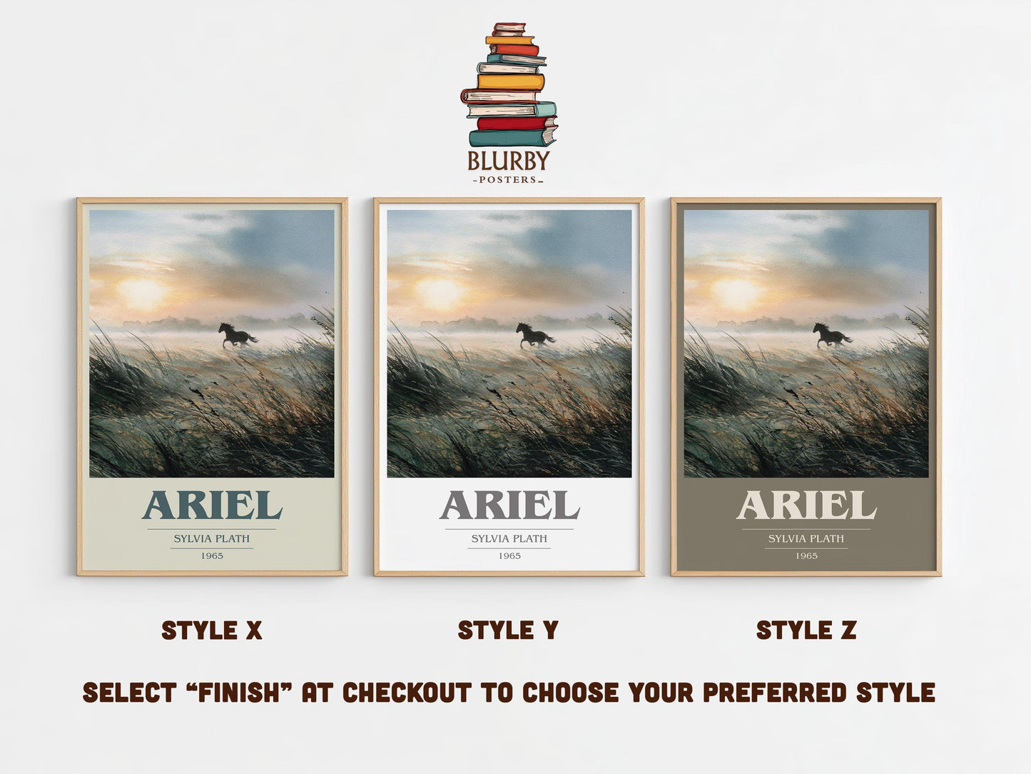 Ariel by Sylvia Plath | Book Poster | Literary Art Gift For Book Lover | Novel Inspired Wall Art | Free Delivery