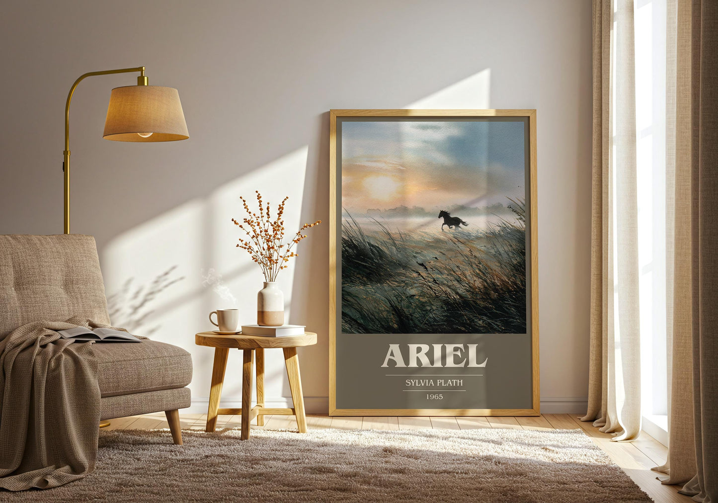Ariel by Sylvia Plath | Book Poster | Literary Art Gift For Book Lover | Novel Inspired Wall Art | Free Delivery