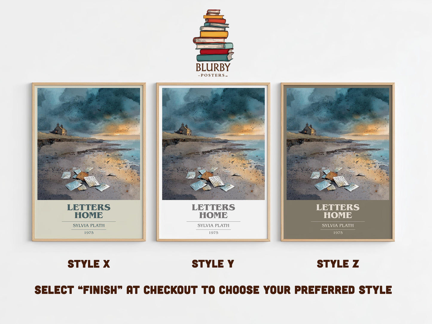 Letters Home by Sylvia Plath | Book Poster | Literary Art Gift For Book Lover | Novel Inspired Wall Art | Free Delivery