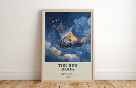 The Bed Book by Sylvia Plath | Book Poster | Literary Art Gift For Book Lover | Novel Inspired Wall Art | Free Delivery