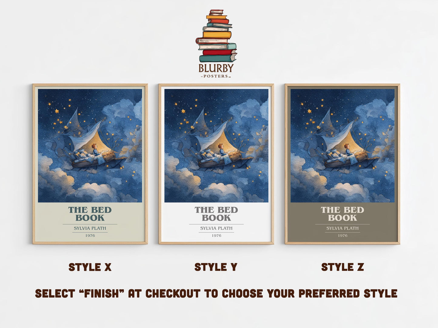 The Bed Book by Sylvia Plath | Book Poster | Literary Art Gift For Book Lover | Novel Inspired Wall Art | Free Delivery