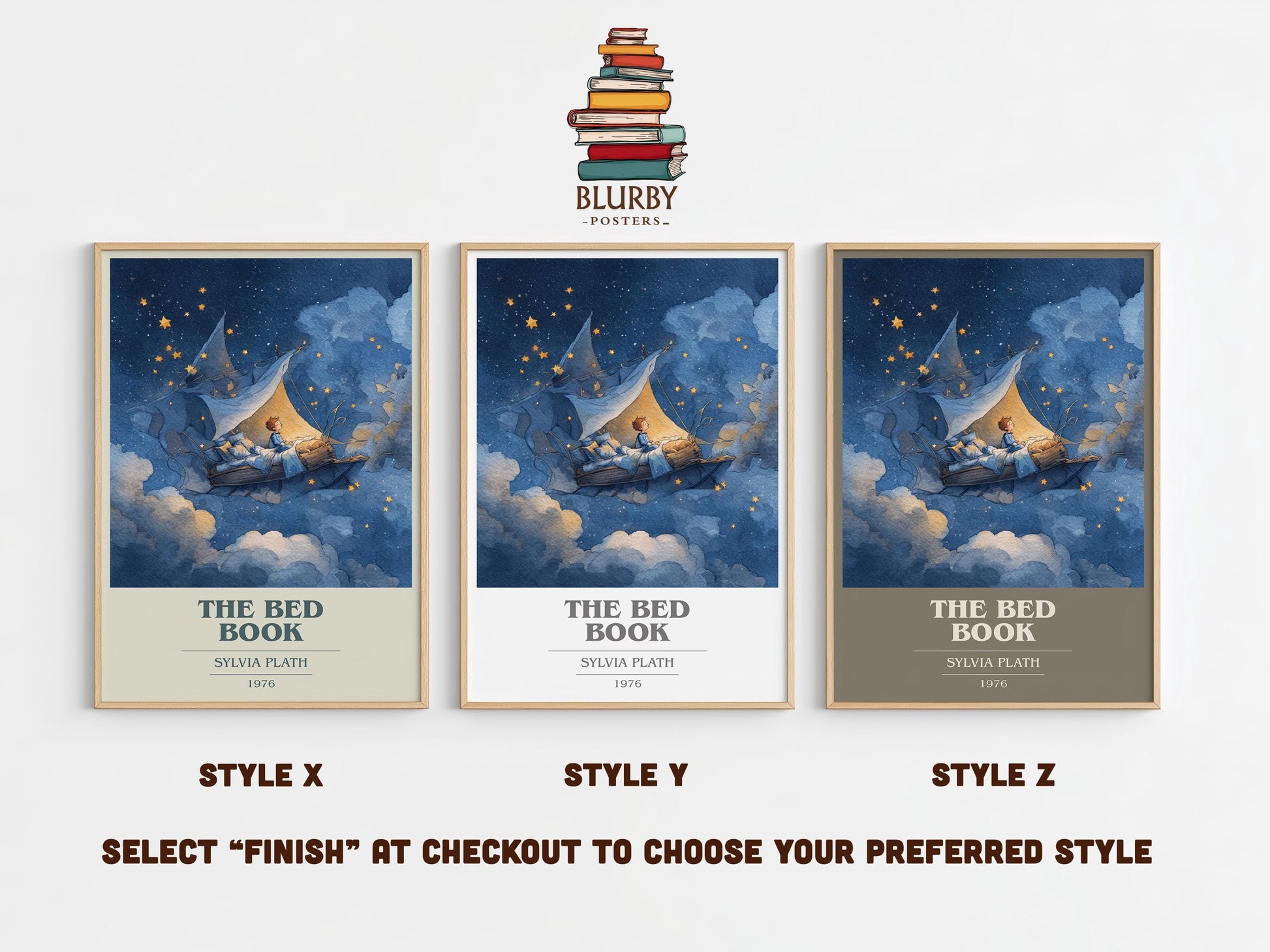 The Bed Book by Sylvia Plath | Book Poster | Literary Art Gift For Book Lover | Novel Inspired Wall Art | Free Delivery