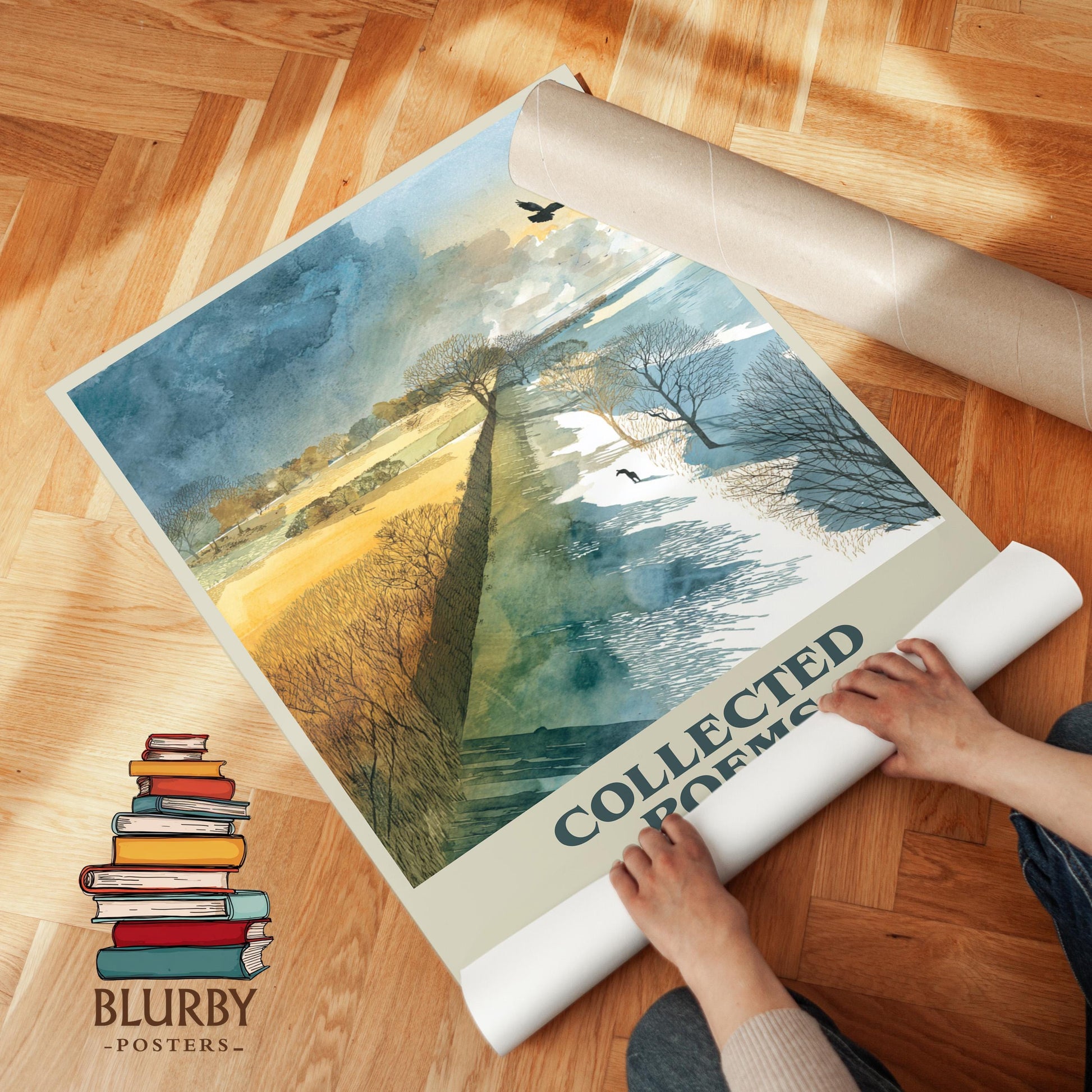 Collected Poems by Sylvia Plath | Book Poster | Literary Art Gift For Book Lover | Novel Inspired Wall Art | Free Delivery