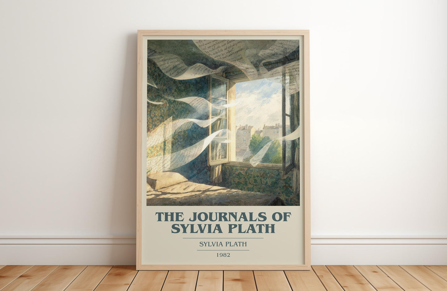 The Journals of Sylvia Plath by Sylvia Plath | Book Poster | Literary Art Gift For Book Lover | Novel Inspired Wall Art | Free Delivery