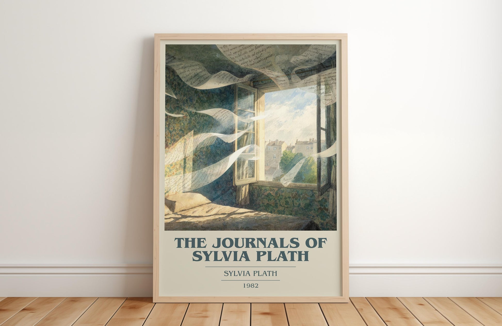 The Journals of Sylvia Plath by Sylvia Plath | Book Poster | Literary Art Gift For Book Lover | Novel Inspired Wall Art | Free Delivery