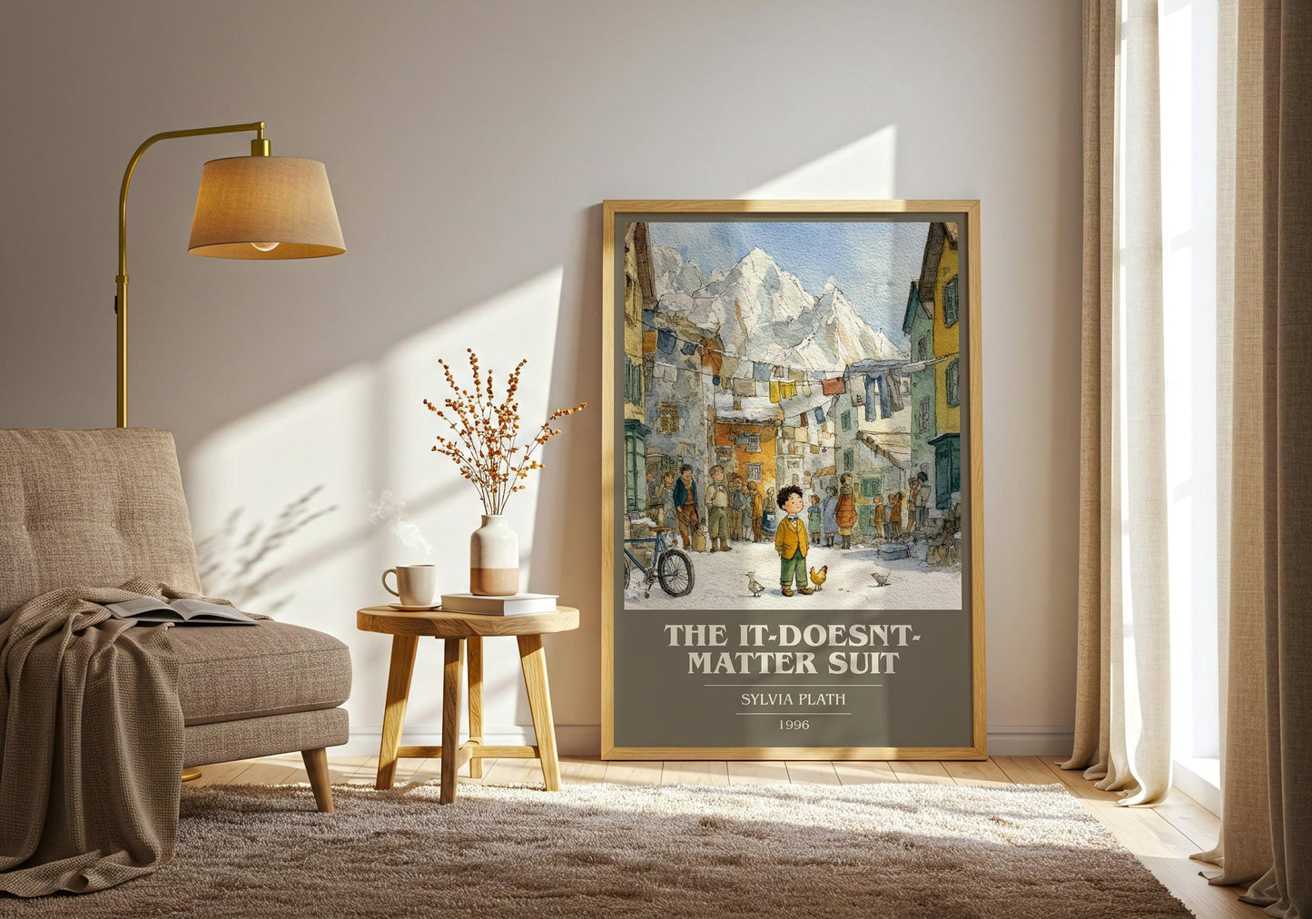 The It-Doesn't-Matter Suit book cover book poster framed on wall – romance wall art