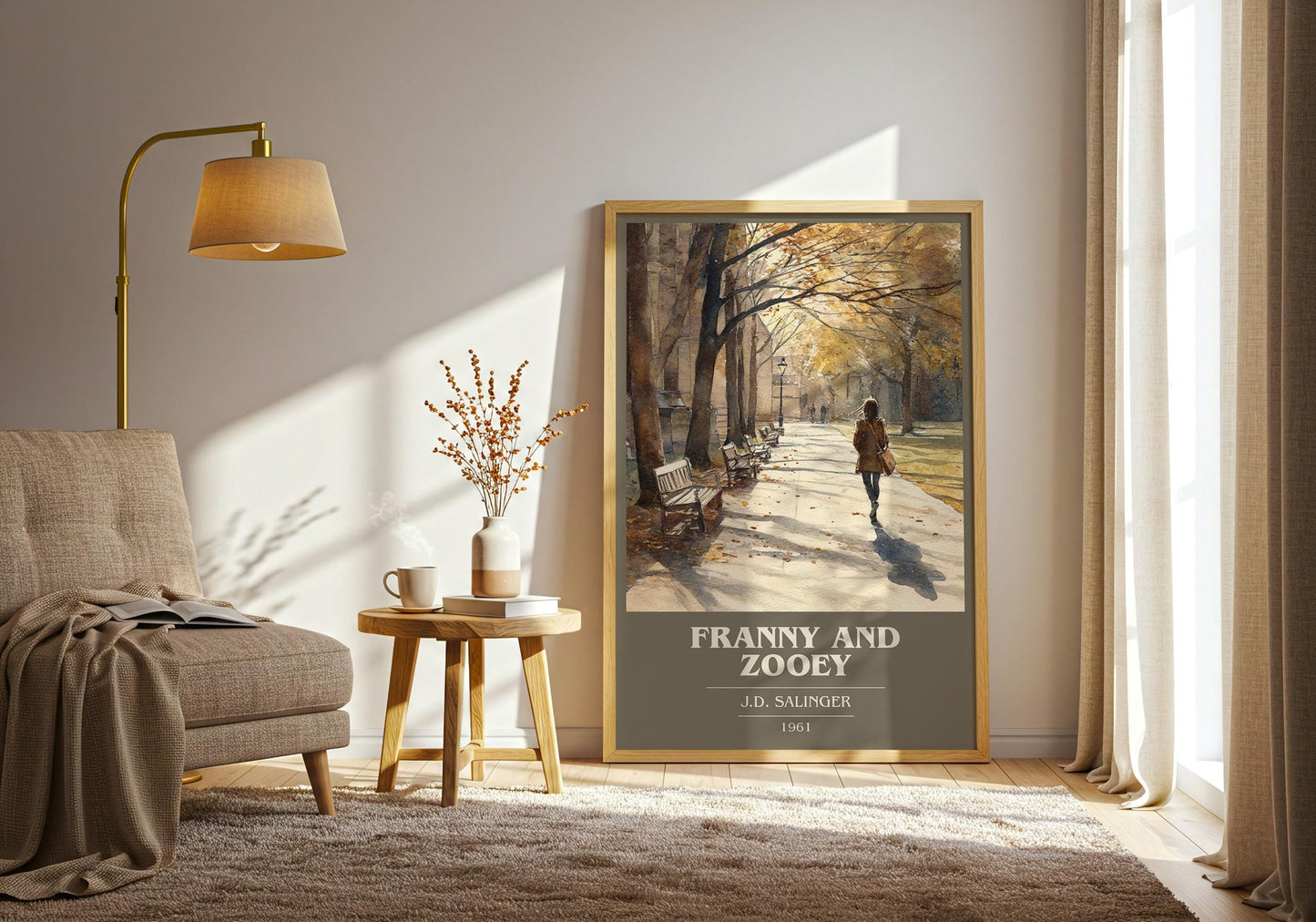 Franny and Zooey book cover book poster framed on wall – classic literature wall art