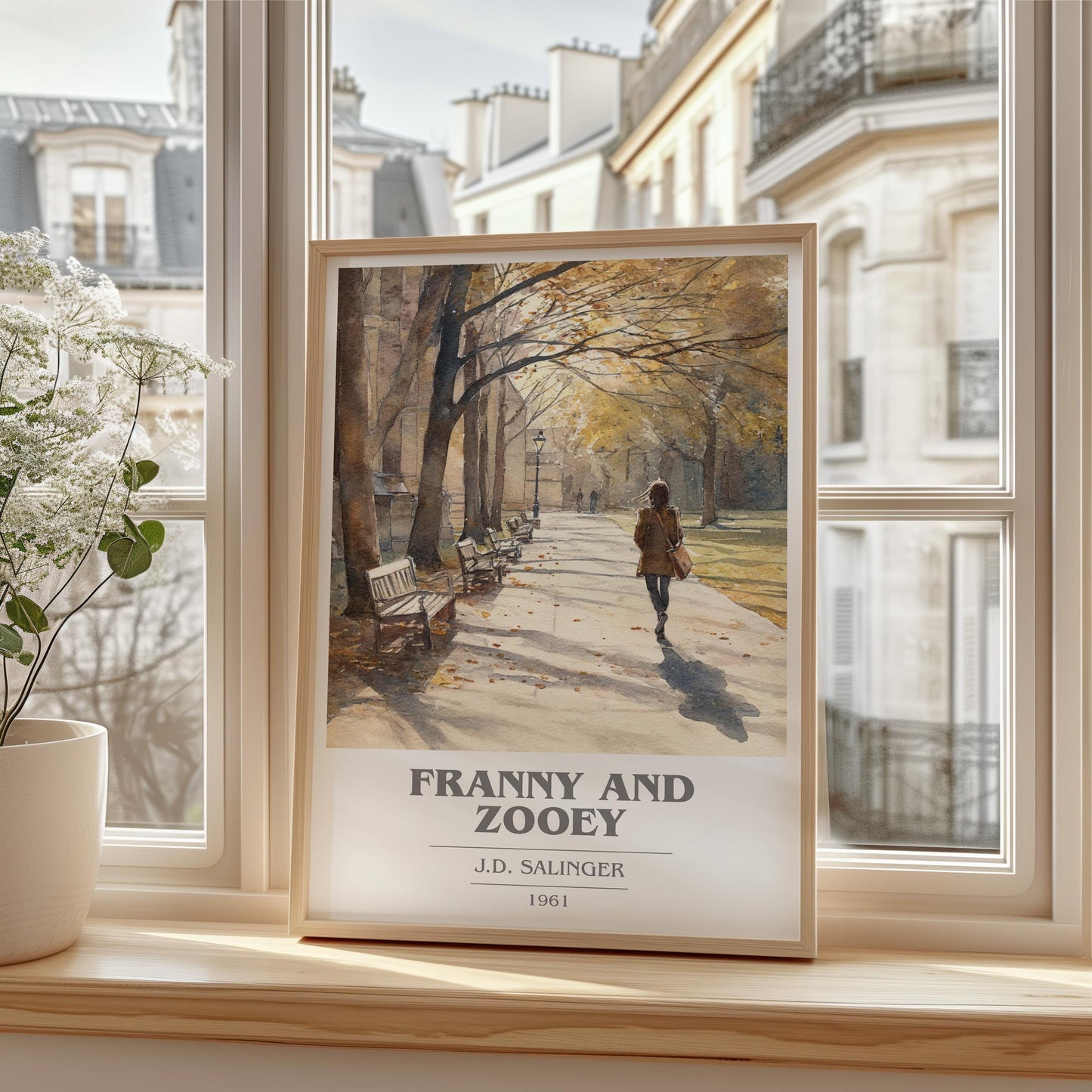 Franny and Zooey book cover poster colour and style options – J.D. Salinger book art