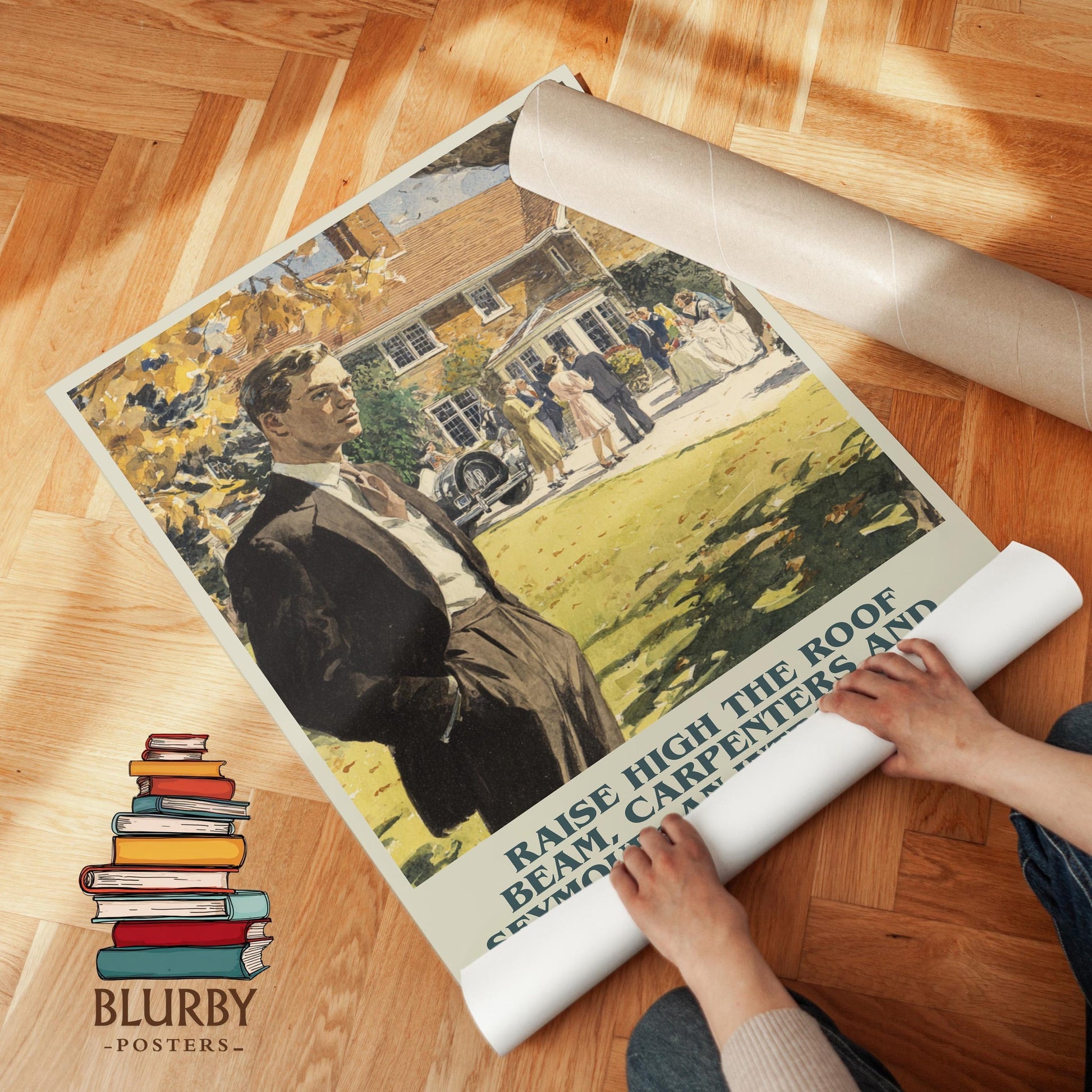 Raise High the Roof Beam, Carpenters and Seymour: An Introduction book poster packaging – museum-quality print rolled in