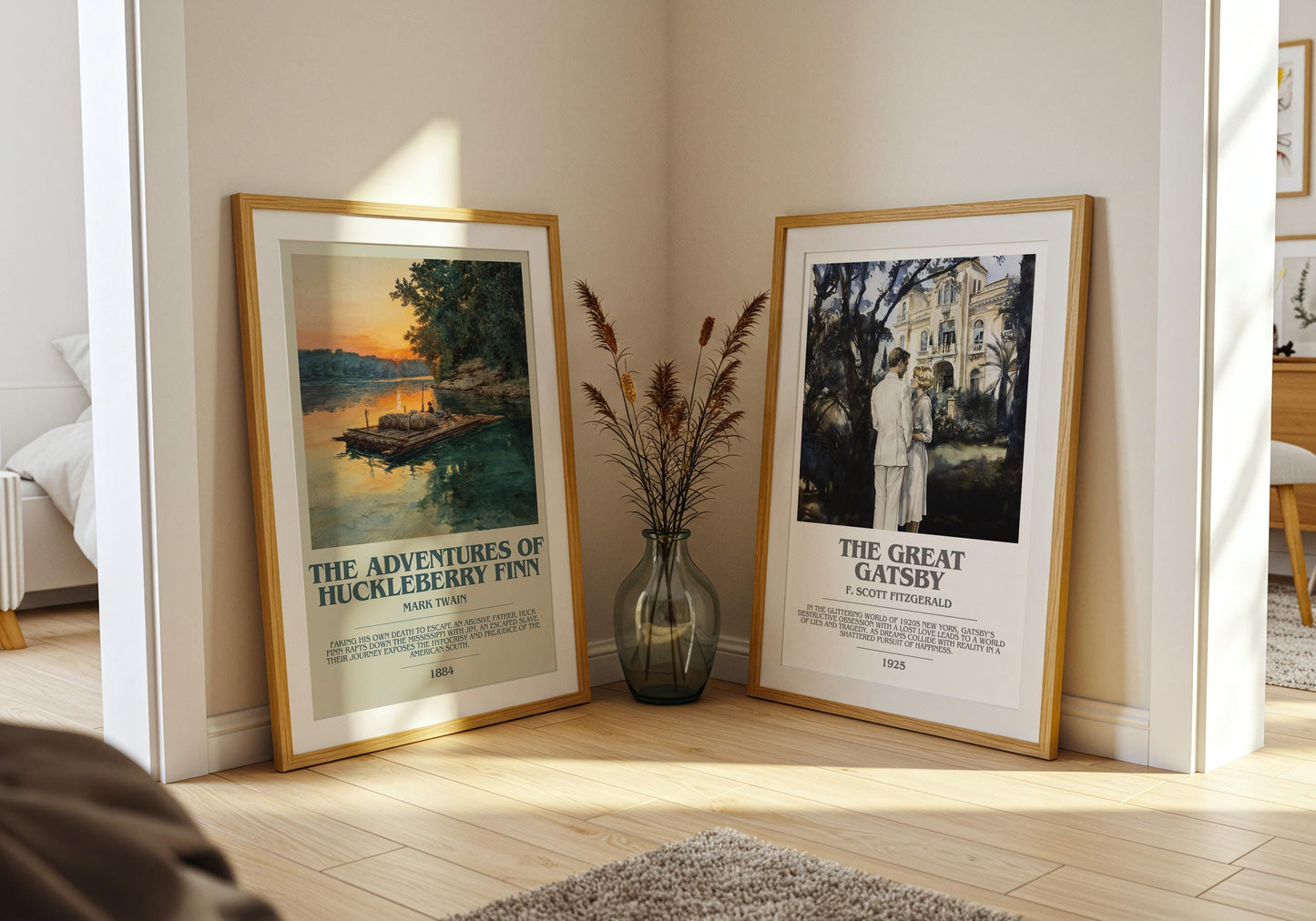 The Adventures of Huckleberry Finn by Mark Twain | Book Poster | Literary Art Gift For Book Lover | Novel Inspired Wall Art | Free Delivery