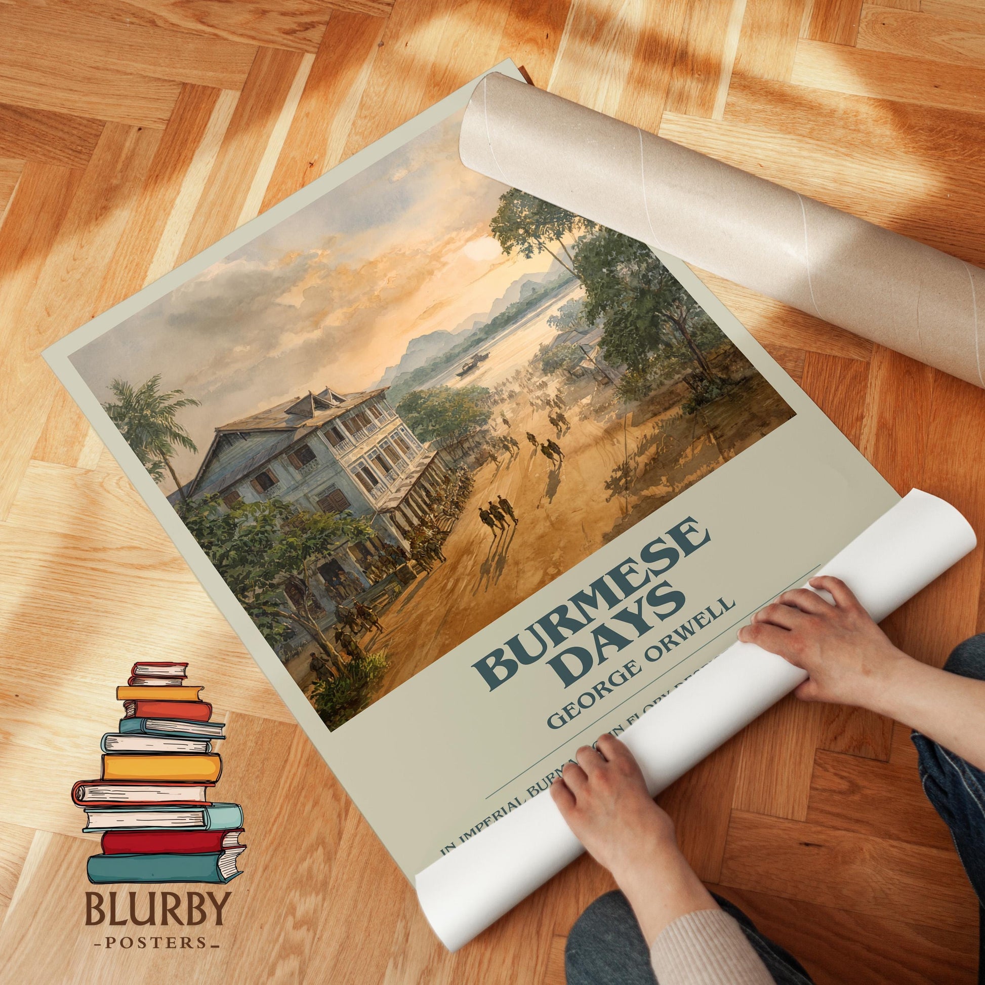 Burmese Days by George Orwell | Book Poster | Literary Art Gift For Book Lover | Novel Inspired Wall Art | Free Delivery