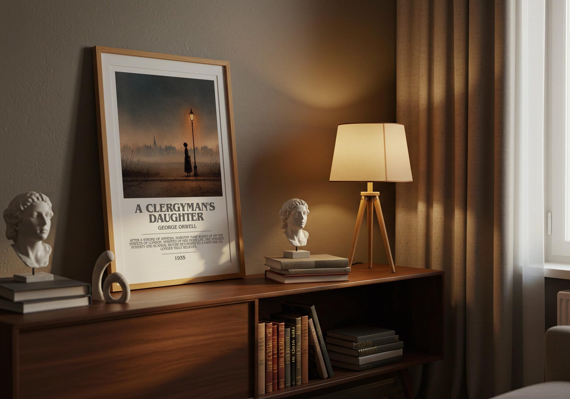 A Clergyman's Daughter by George Orwell | Book Poster | Literary Art Gift For Book Lover | Novel Inspired Wall Art | Free Delivery