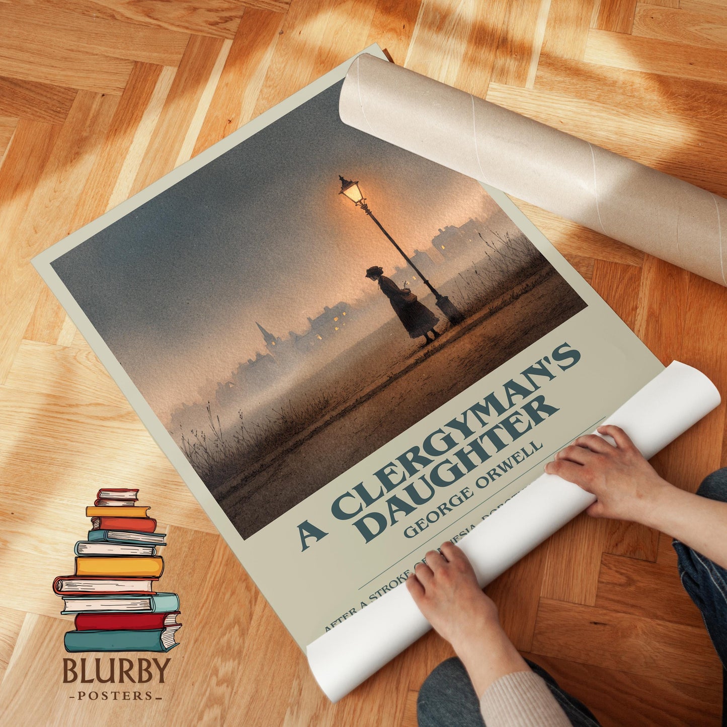 A Clergyman's Daughter by George Orwell | Book Poster | Literary Art Gift For Book Lover | Novel Inspired Wall Art | Free Delivery