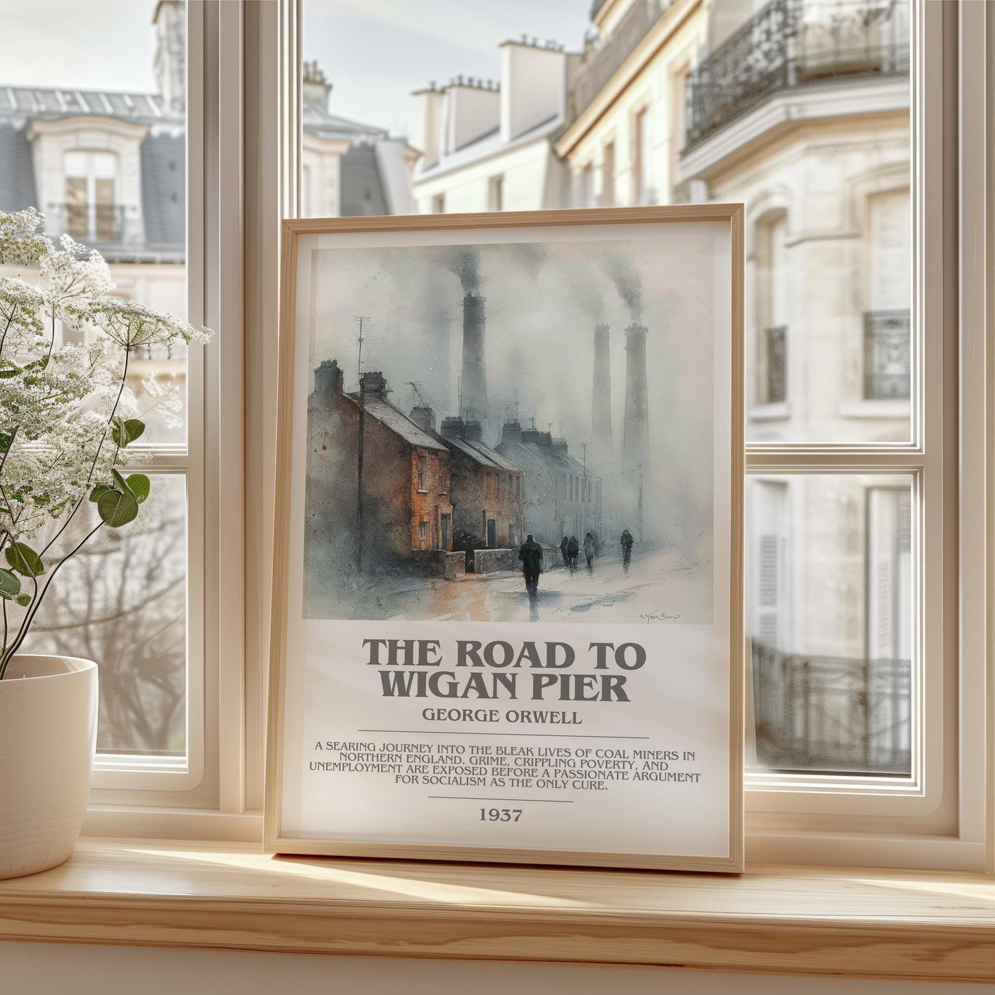 The Road to Wigan Pier by George Orwell | Book Poster | Literary Art Gift For Book Lover | Novel Inspired Wall Art | Free Delivery