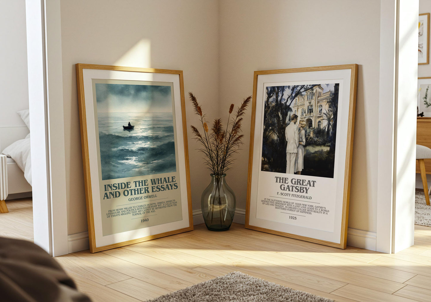 Inside the Whale and Other Essays by George Orwell | Book Poster | Literary Art Gift For Book Lover | Novel Inspired Wall Art | Free Deliver