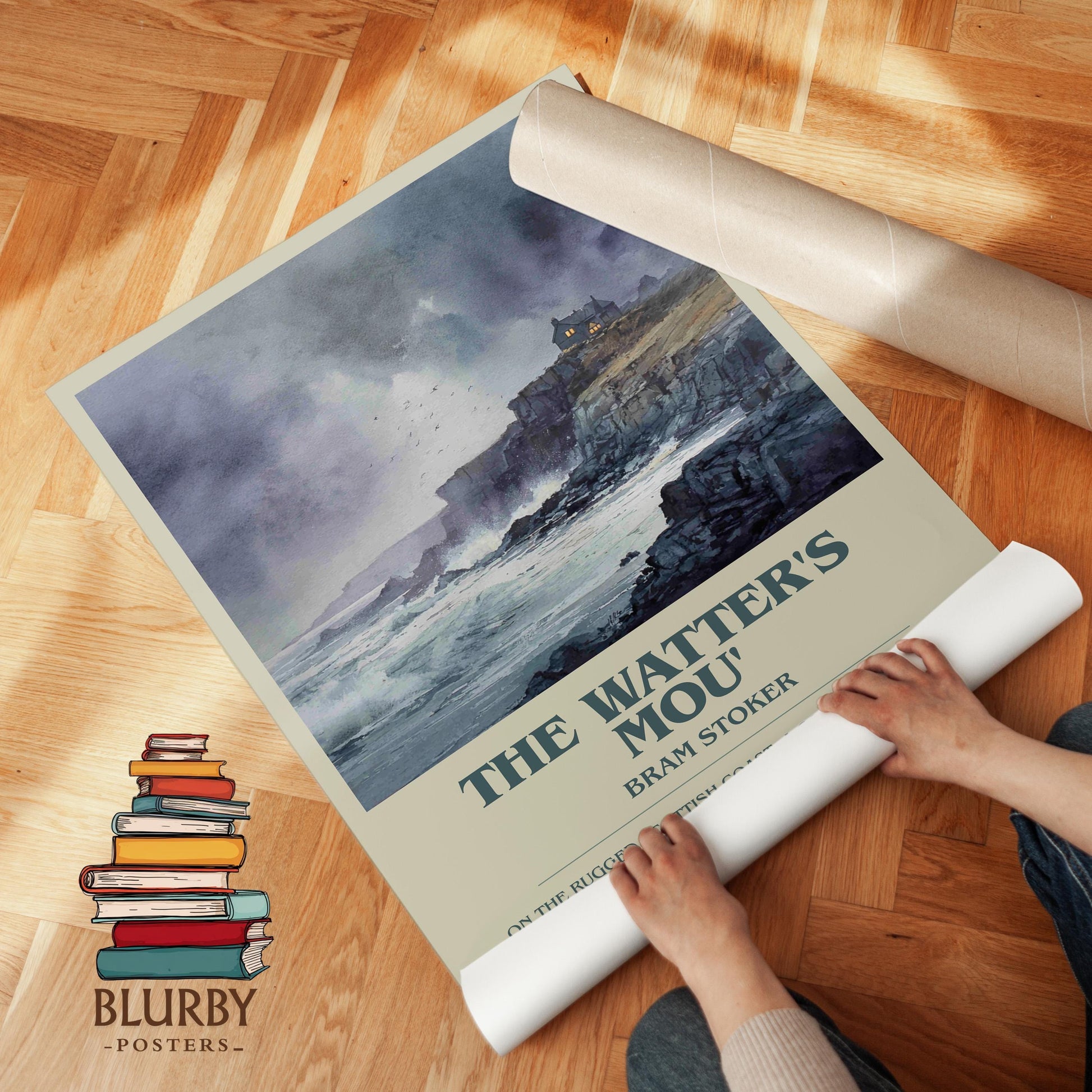 The Watter's Mou' by Bram Stoker | Book Poster | Literary Art Gift For Book Lover | Novel Inspired Wall Art | Free Deliver