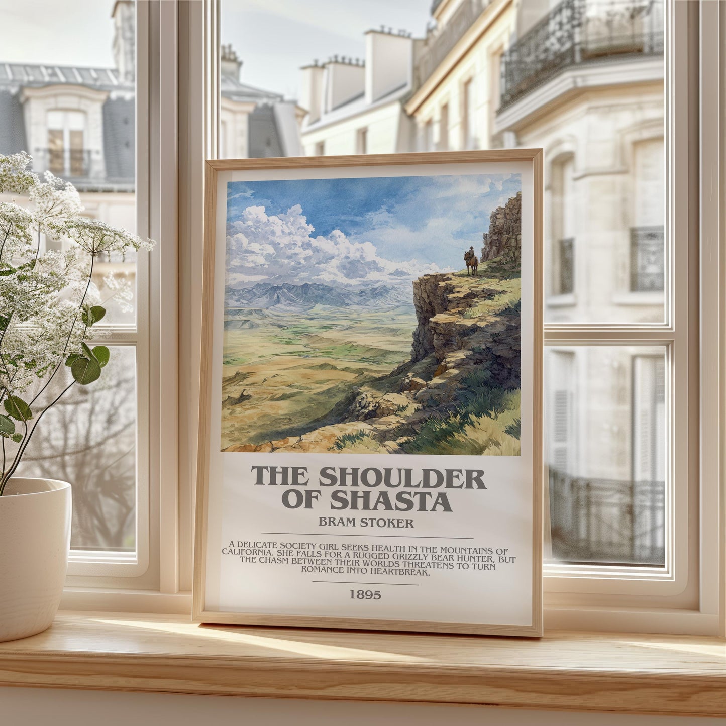 The Shoulder of Shasta by Bram Stoker | Book Poster | Literary Art Gift For Book Lover | Novel Inspired Wall Art | Free Deliver