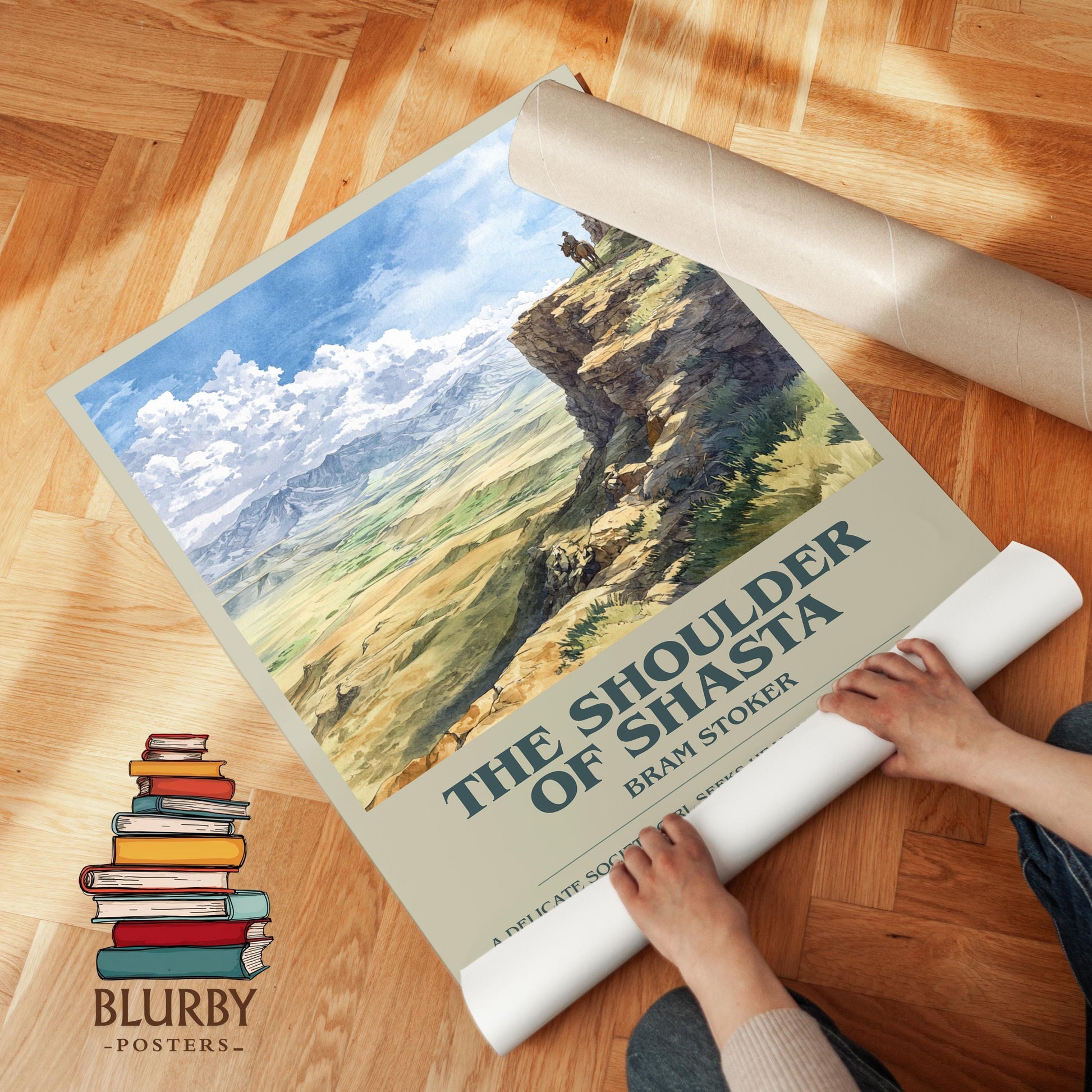 The Shoulder of Shasta by Bram Stoker | Book Poster | Literary Art Gift For Book Lover | Novel Inspired Wall Art | Free Deliver