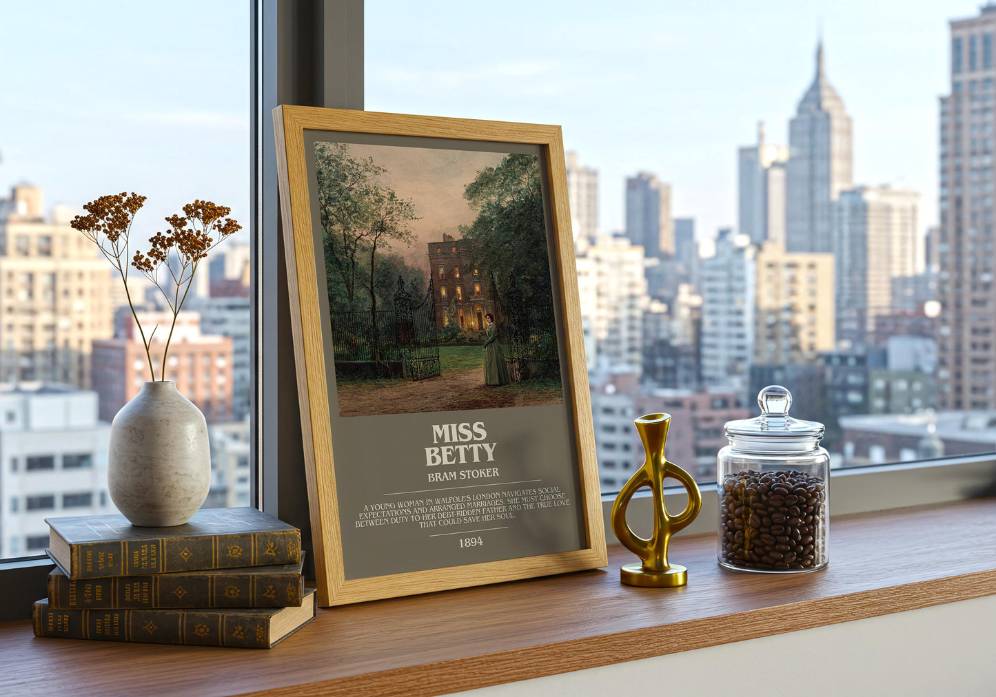 Miss Betty by Bram Stoker | Book Poster | Literary Art Gift For Book Lover | Novel Inspired Wall Art | Free Delivery