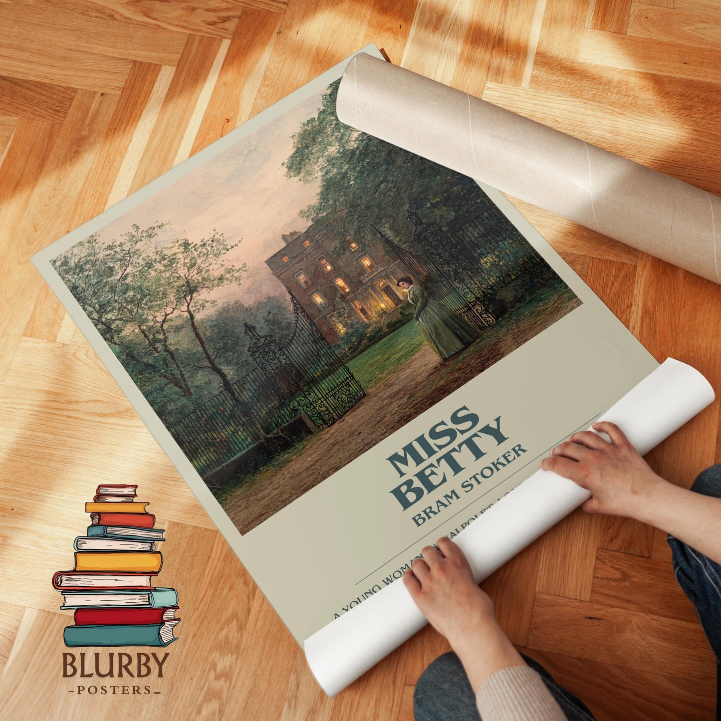 Miss Betty by Bram Stoker | Book Poster | Literary Art Gift For Book Lover | Novel Inspired Wall Art | Free Delivery