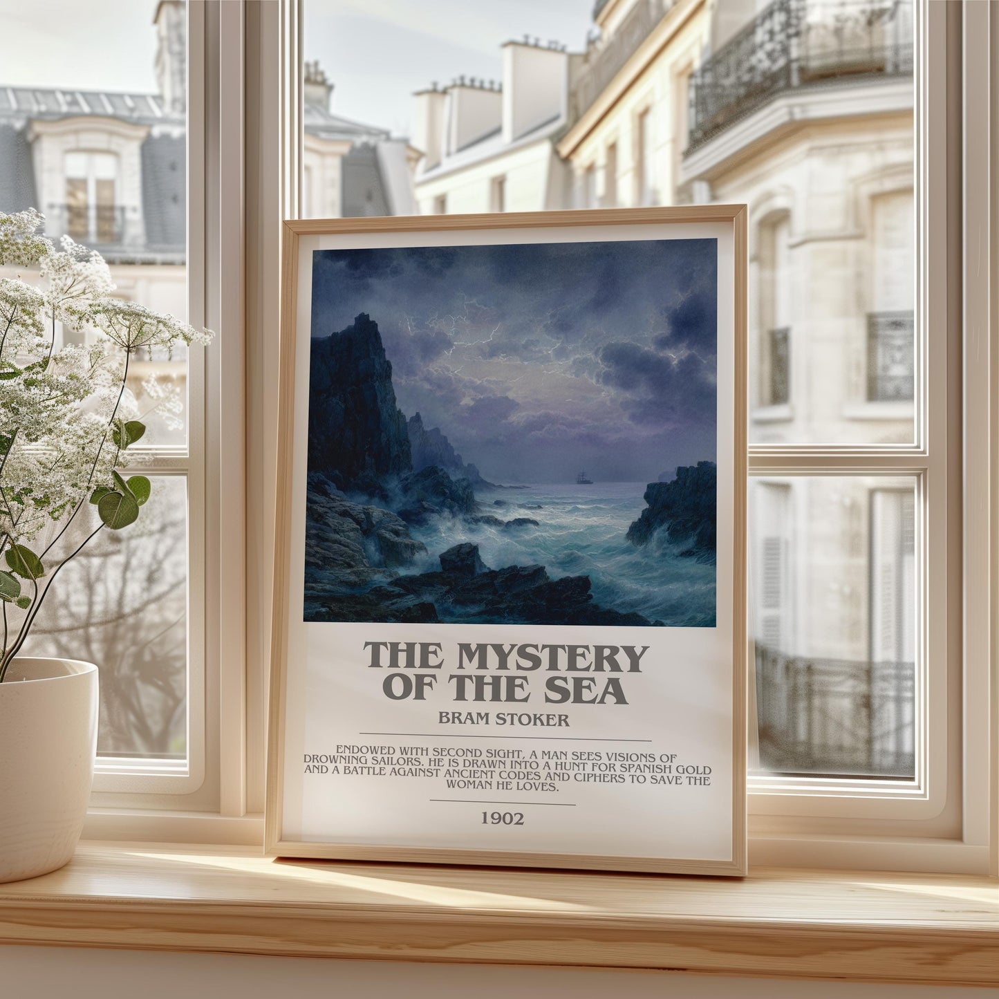 The Mystery of the Sea by Bram Stoker | Book Poster | Literary Art Gift For Book Lover | Novel Inspired Wall Art | Free Delivery