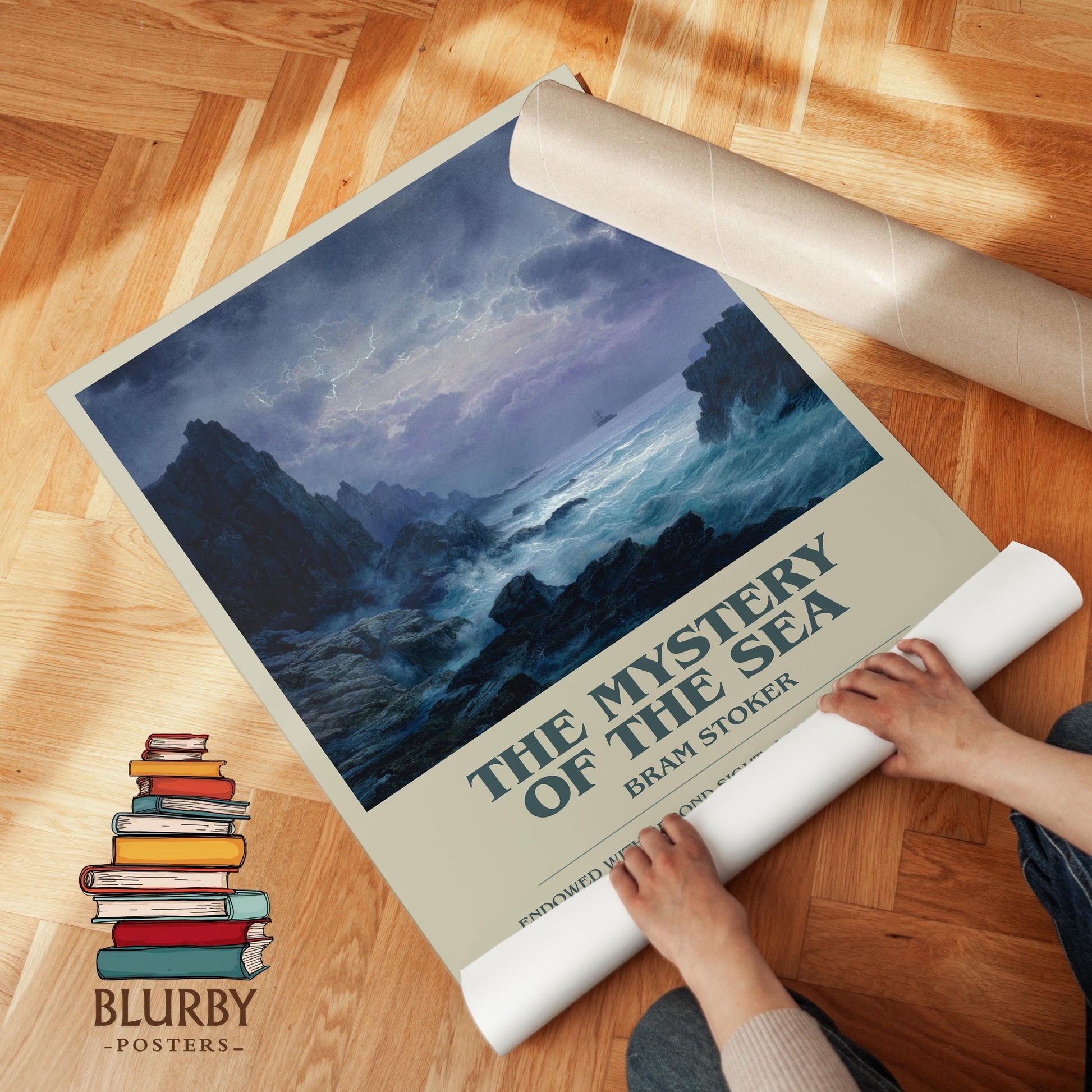 The Mystery of the Sea by Bram Stoker | Book Poster | Literary Art Gift For Book Lover | Novel Inspired Wall Art | Free Delivery