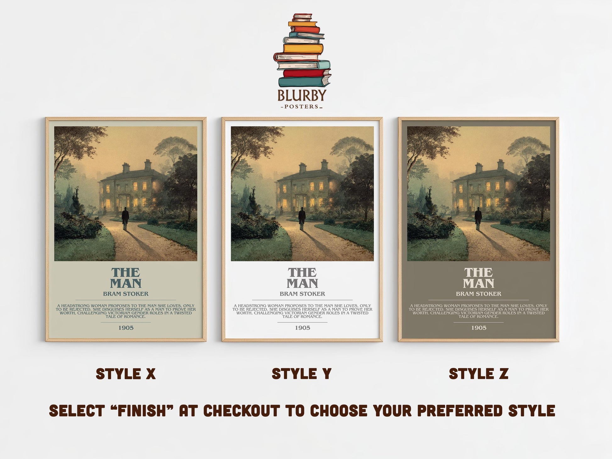 The Man by Bram Stoker | Book Poster | Literary Art Gift For Book Lover | Novel Inspired Wall Art | Free Delivery