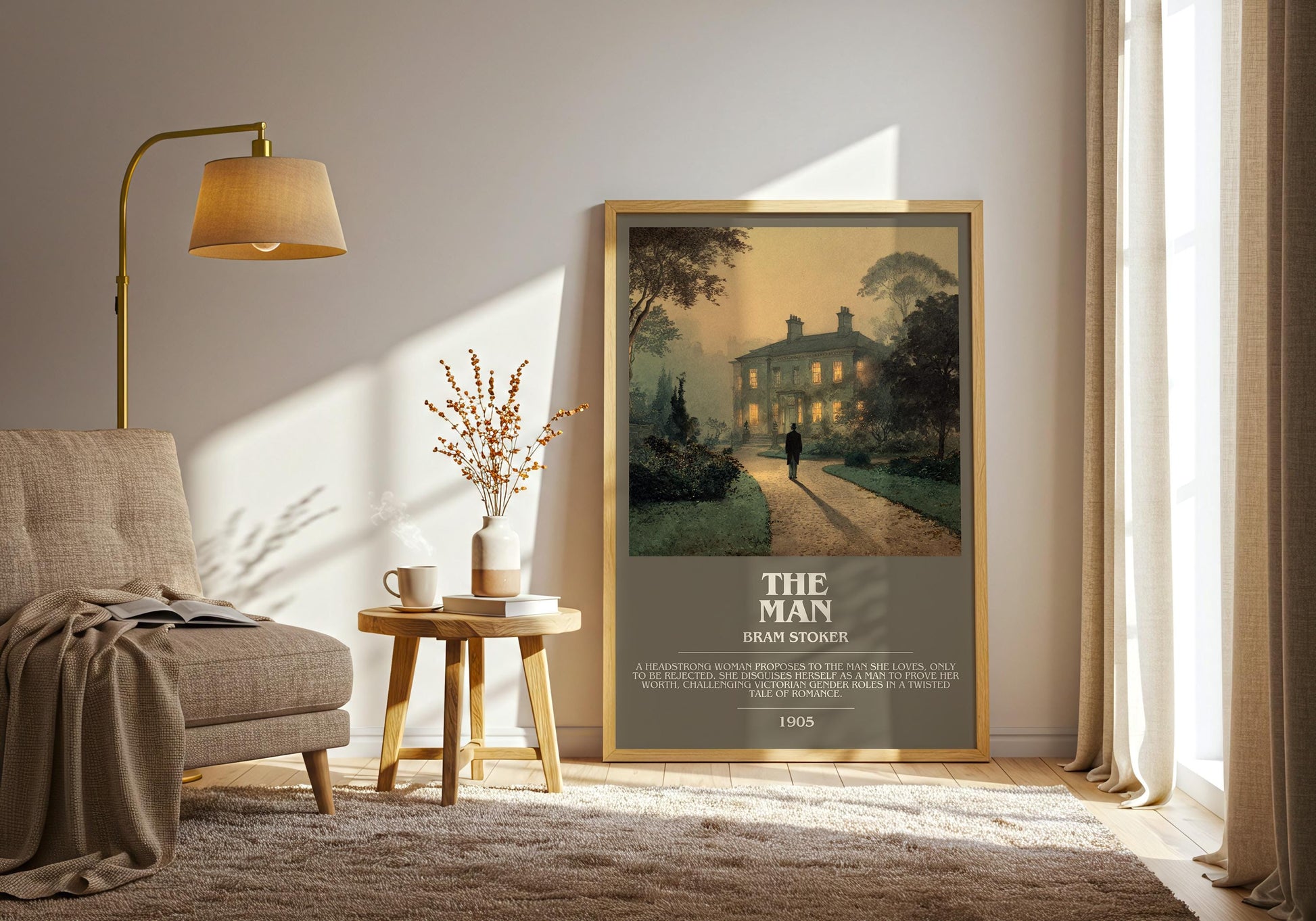 The Man by Bram Stoker | Book Poster | Literary Art Gift For Book Lover | Novel Inspired Wall Art | Free Delivery