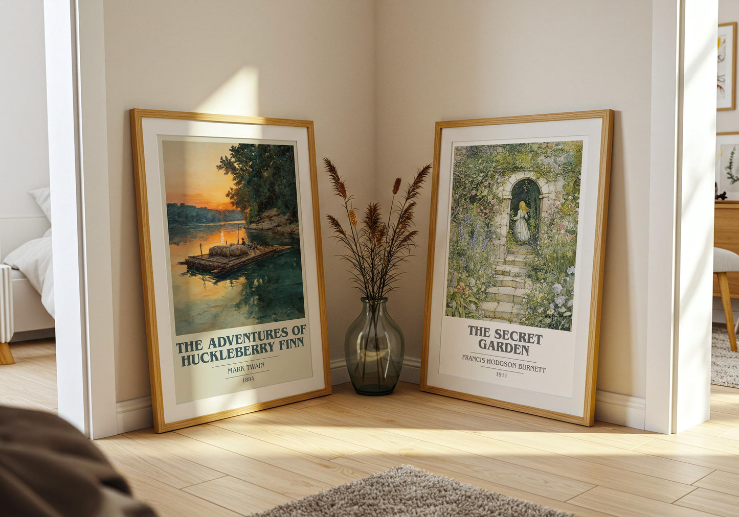 The Adventures of Huckleberry Finn by Mark Twain | Book Poster | Literary Art Gift For Book Lover | Novel Inspired Wall Art | Free Delivery