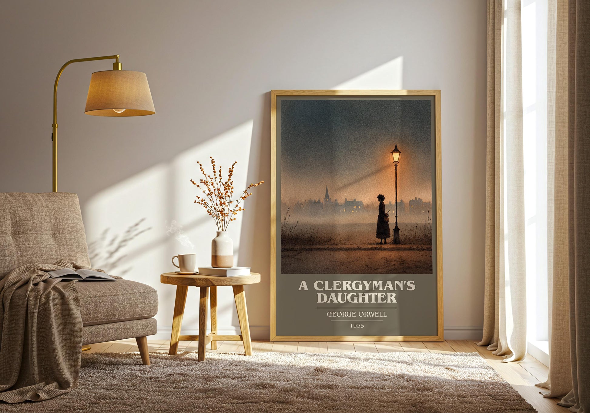 A Clergyman's Daughter by George Orwell | Book Poster | Literary Art Gift For Book Lover | Novel Inspired Wall Art | Free Delivery
