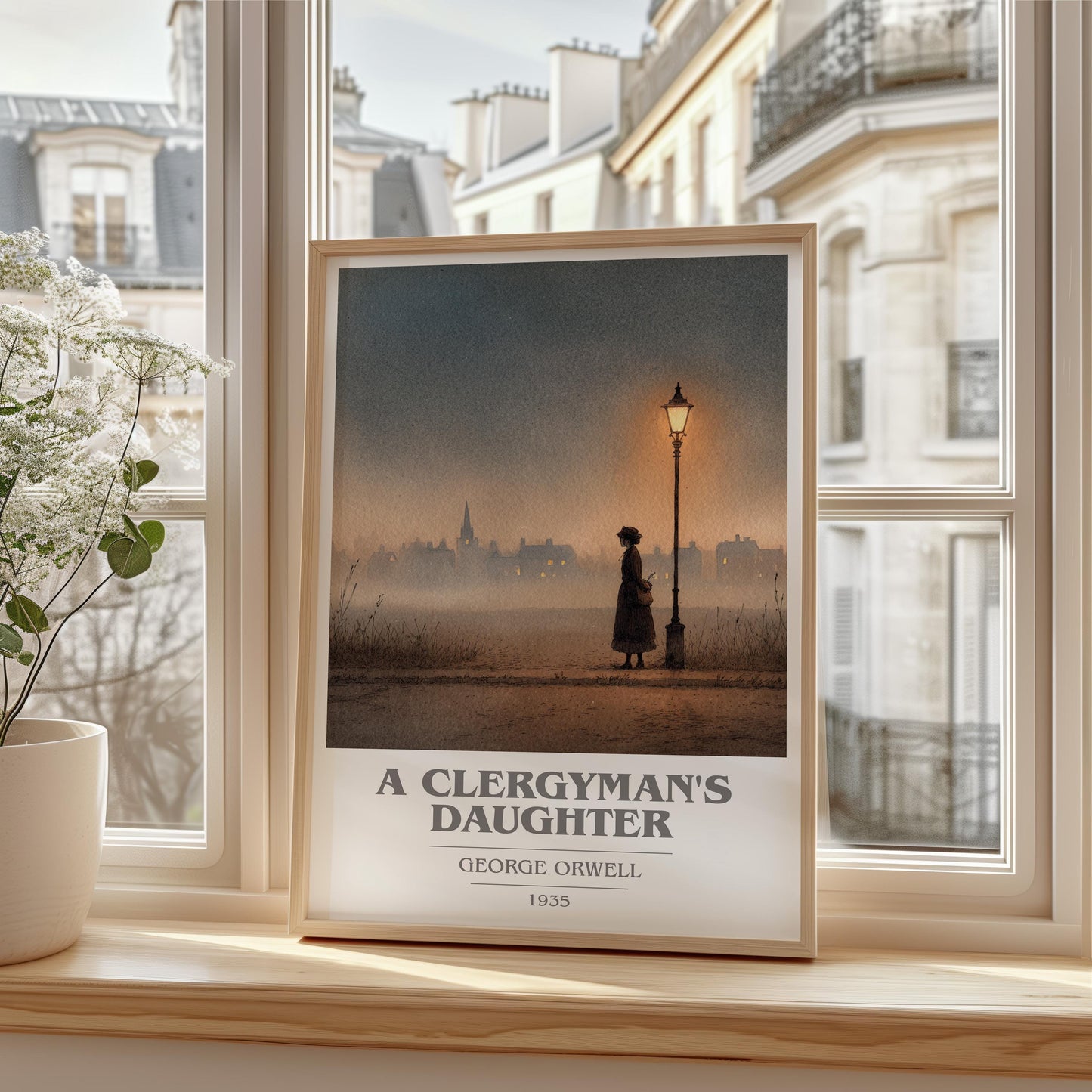 A Clergyman's Daughter by George Orwell | Book Poster | Literary Art Gift For Book Lover | Novel Inspired Wall Art | Free Delivery