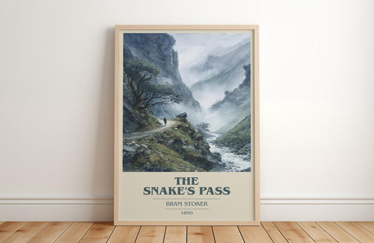 The Snake's Pass by Bram Stoker | Book Poster | Literary Art Gift For Book Lover | Novel Inspired Wall Art | Free Deliver