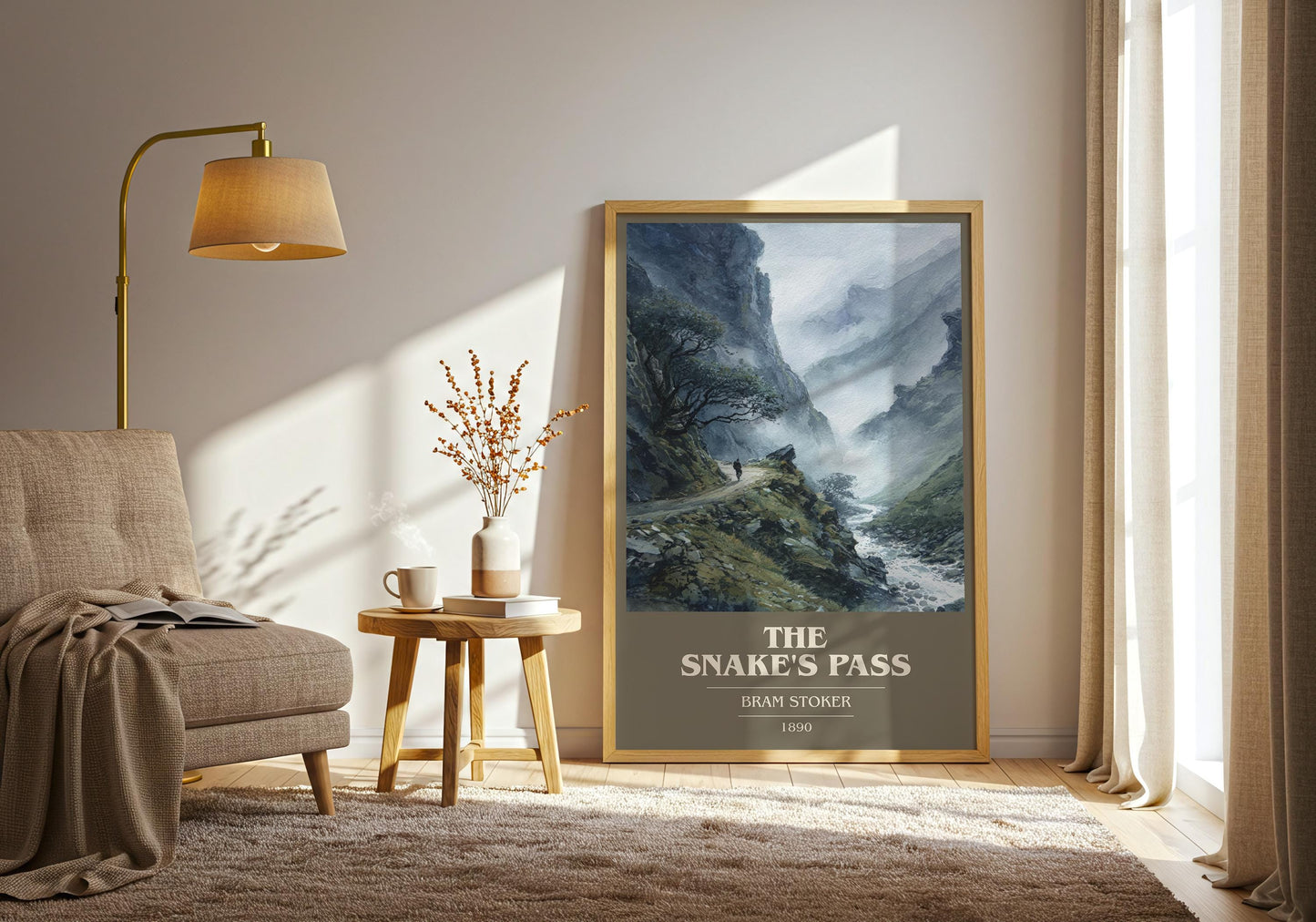 The Snake's Pass by Bram Stoker | Book Poster | Literary Art Gift For Book Lover | Novel Inspired Wall Art | Free Deliver