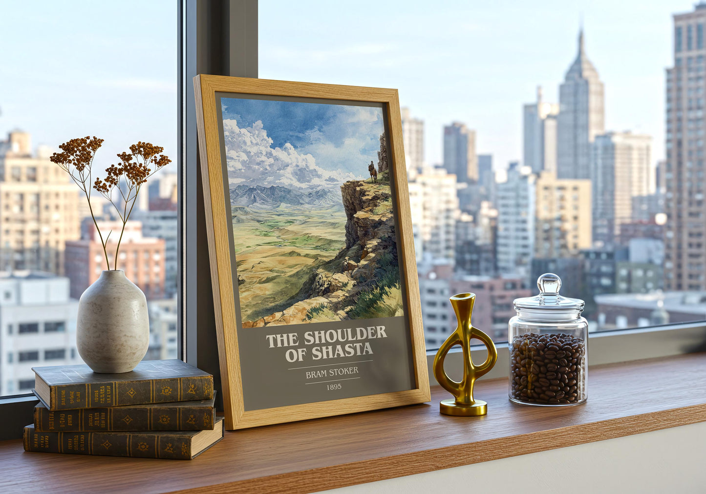 The Shoulder of Shasta by Bram Stoker | Book Poster | Literary Art Gift For Book Lover | Novel Inspired Wall Art | Free Deliver