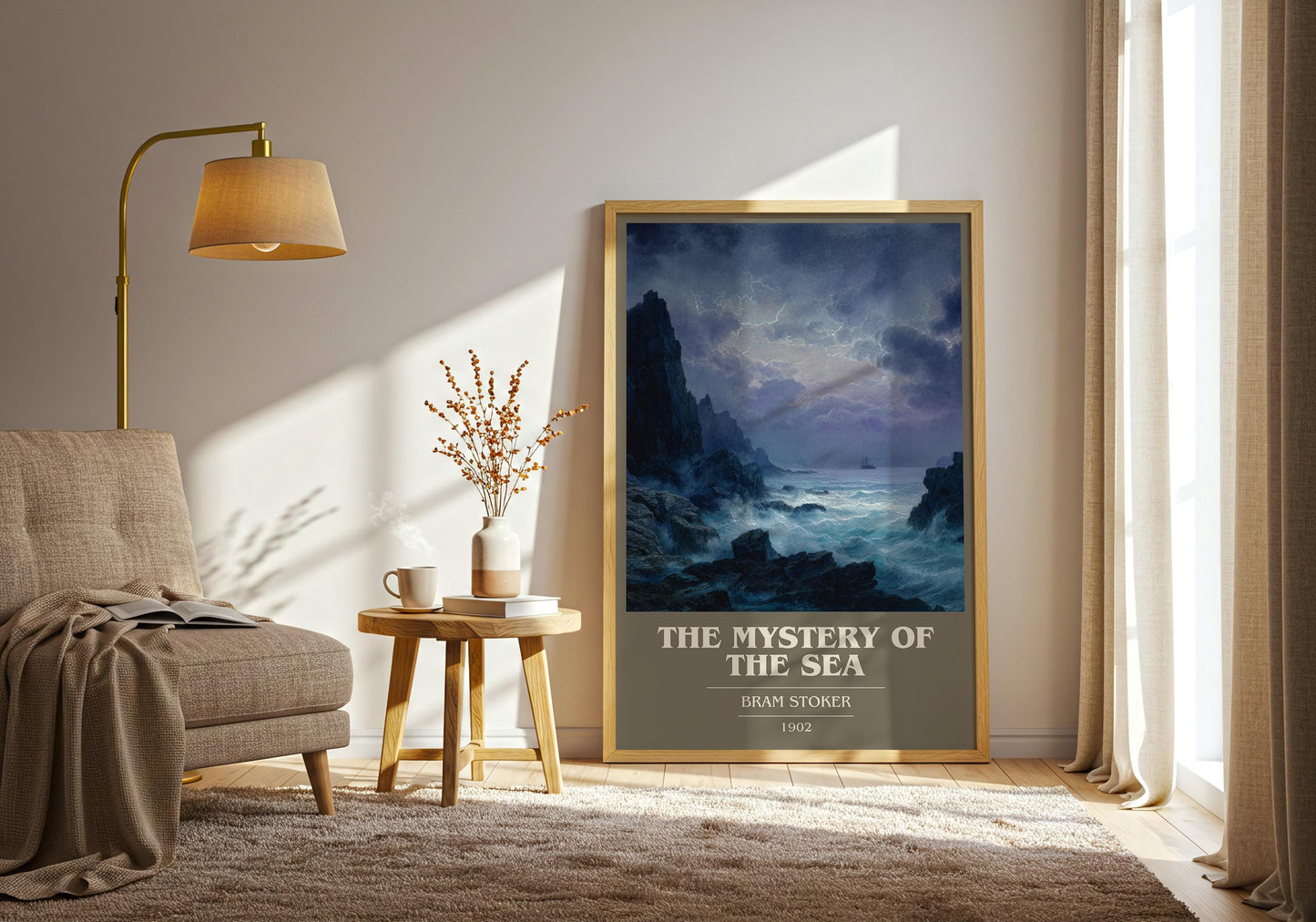 The Mystery of the Sea by Bram Stoker | Book Poster | Literary Art Gift For Book Lover | Novel Inspired Wall Art | Free Delivery