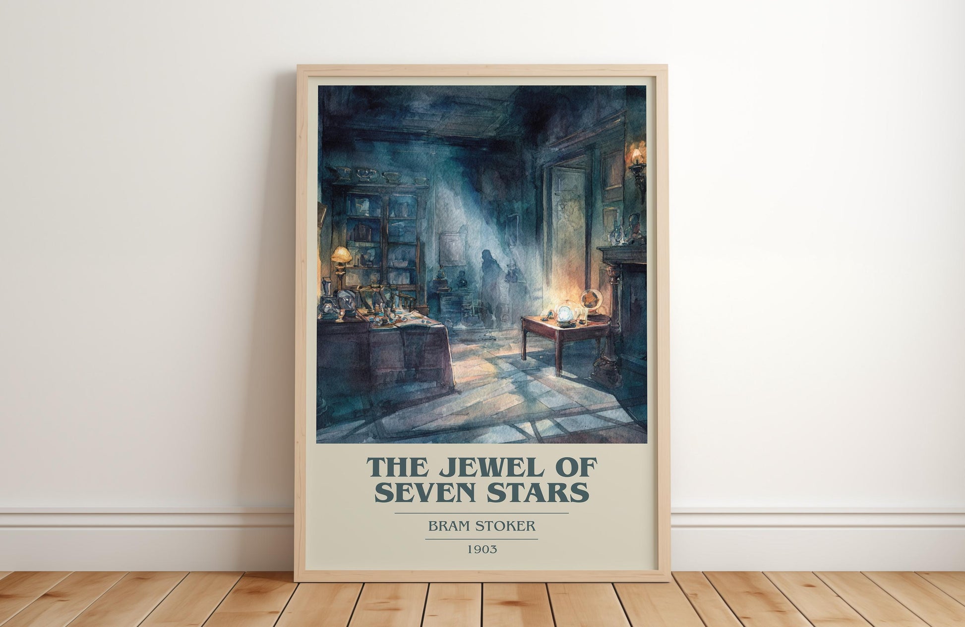 The Jewel of Seven Stars by Bram Stoker | Book Poster | Literary Art Gift For Book Lover | Novel Inspired Wall Art | Free Delivery