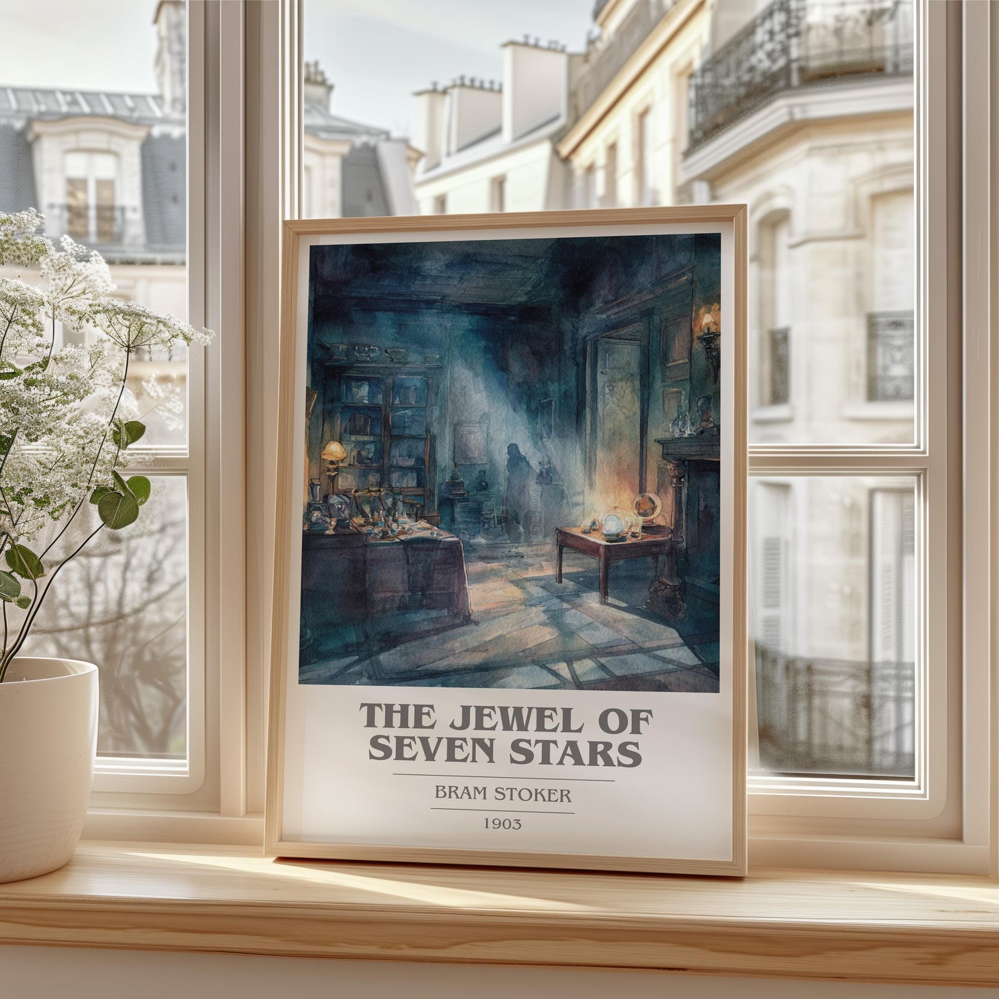 The Jewel of Seven Stars by Bram Stoker | Book Poster | Literary Art Gift For Book Lover | Novel Inspired Wall Art | Free Delivery