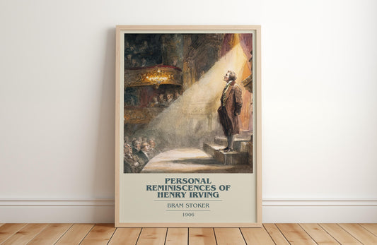 Personal Reminiscences of Henry Irving by Bram Stoker | Book Poster | Literary Art Gift For Book Lover | Novel Inspired Wall Art