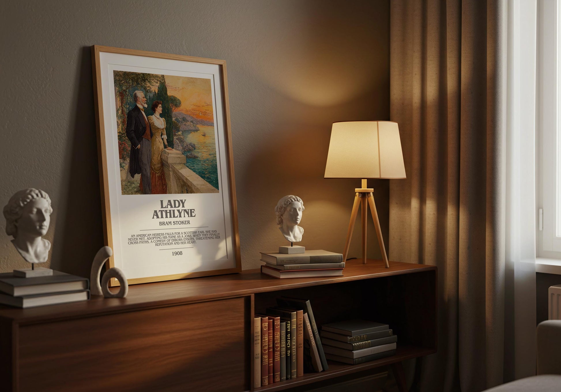 Lady Athlyne by Bram Stoker | Book Poster | Literary Art Gift For Book Lover | Novel Inspired Wall Art