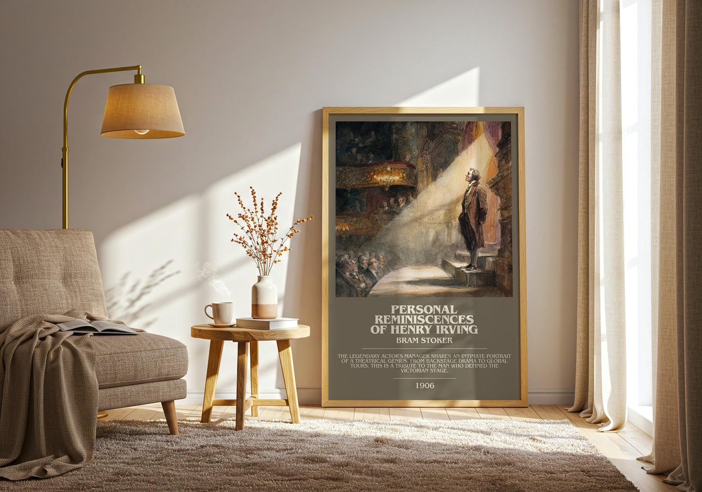 Personal Reminiscences of Henry Irving by Bram Stoker | Book Poster | Literary Art Gift For Book Lover | Novel Inspired Wall Art
