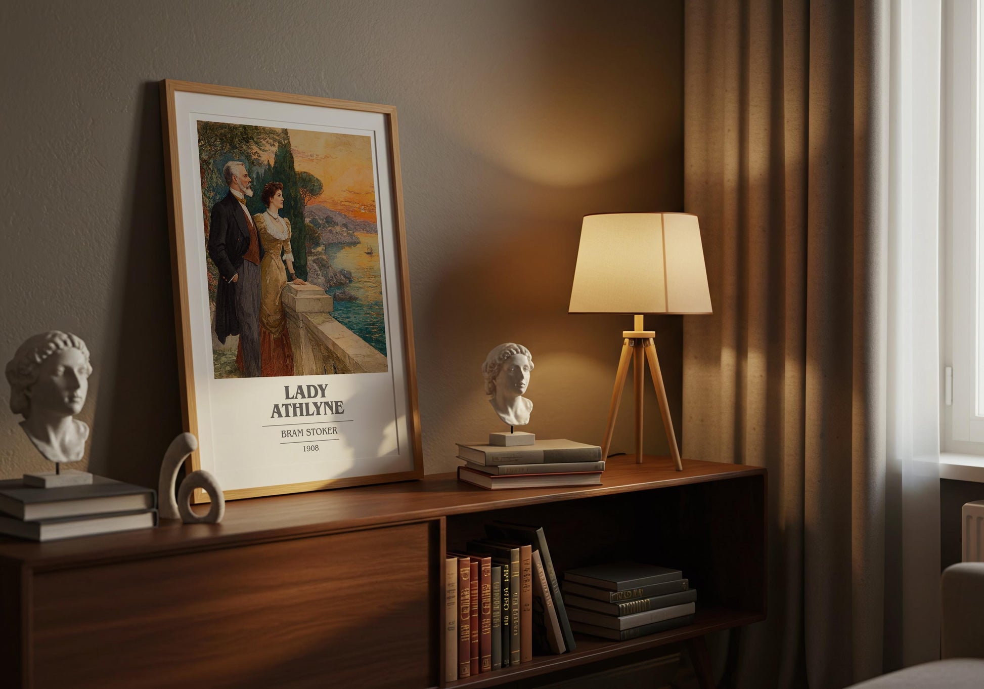 Lady Athlyne by Bram Stoker | Book Poster | Literary Art Gift For Book Lover | Novel Inspired Wall Art