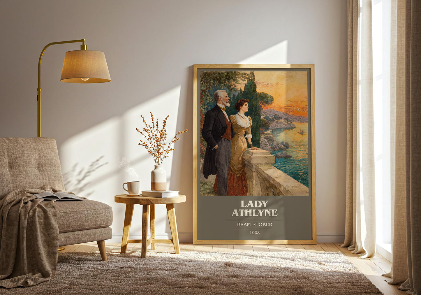 Lady Athlyne by Bram Stoker | Book Poster | Literary Art Gift For Book Lover | Novel Inspired Wall Art
