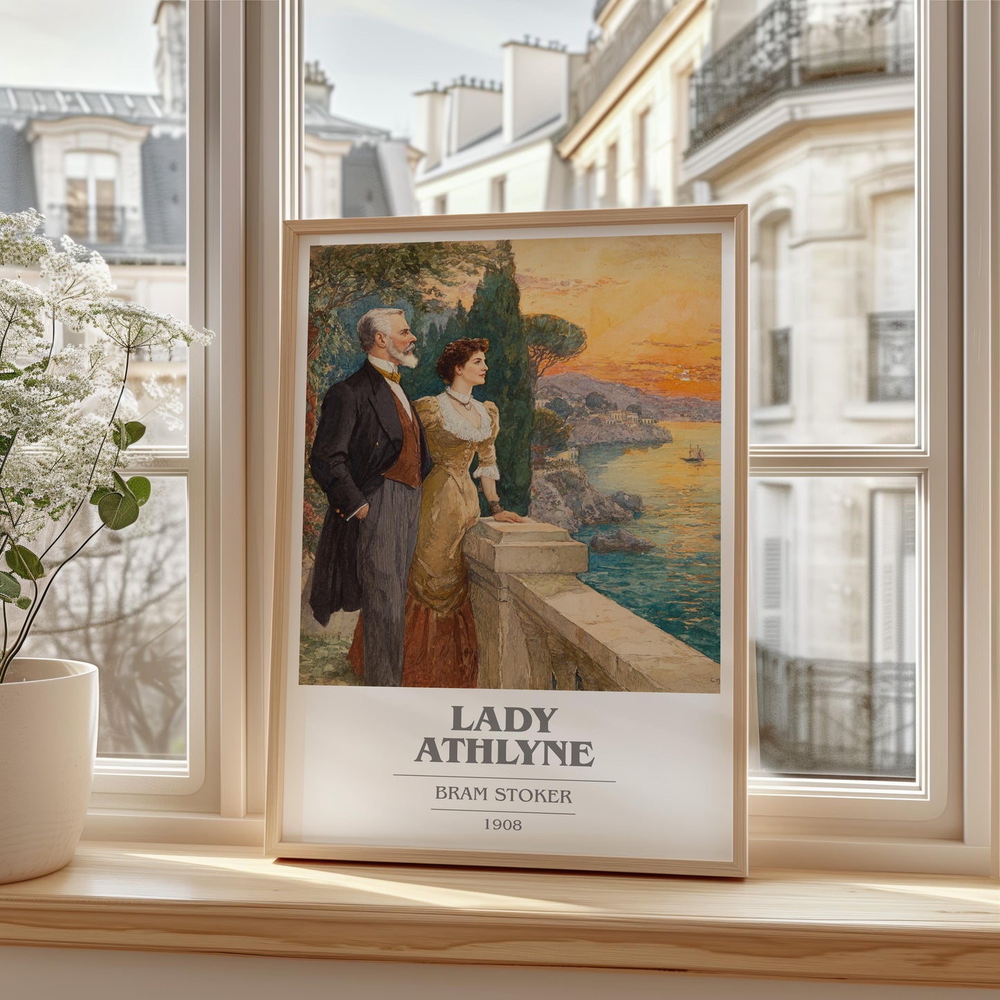 Lady Athlyne by Bram Stoker | Book Poster | Literary Art Gift For Book Lover | Novel Inspired Wall Art