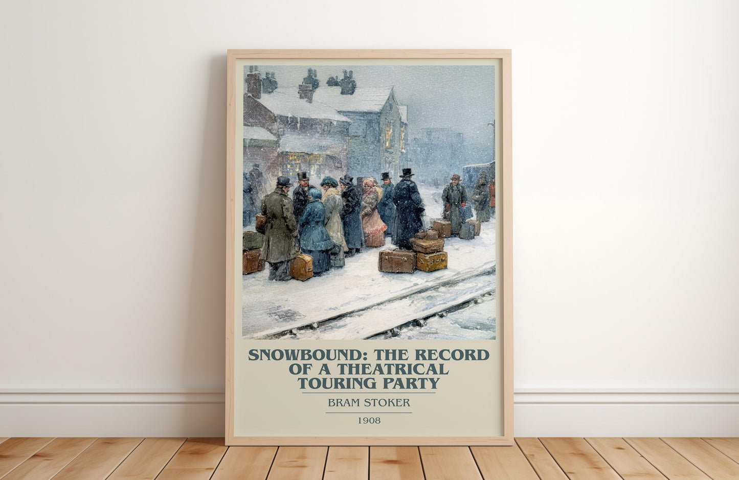 Snowbound: The Record of a Theatrical Touring Party by Bram Stoker | Book Poster | Literary Art Gift For Book Lover | Novel Wall Art