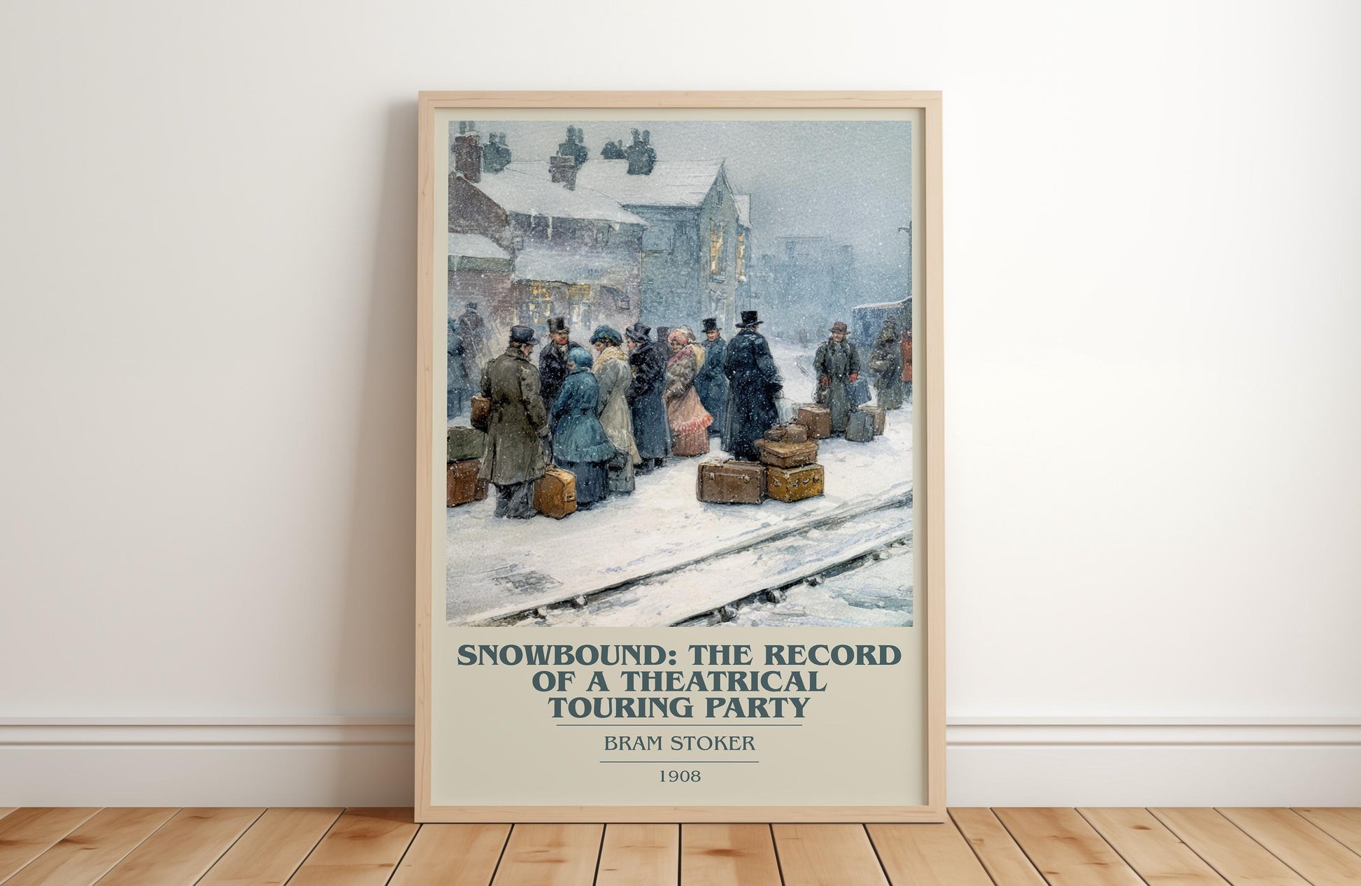 Snowbound: The Record of a Theatrical Touring Party by Bram Stoker | Book Poster | Literary Art Gift For Book Lover | Novel Wall Art