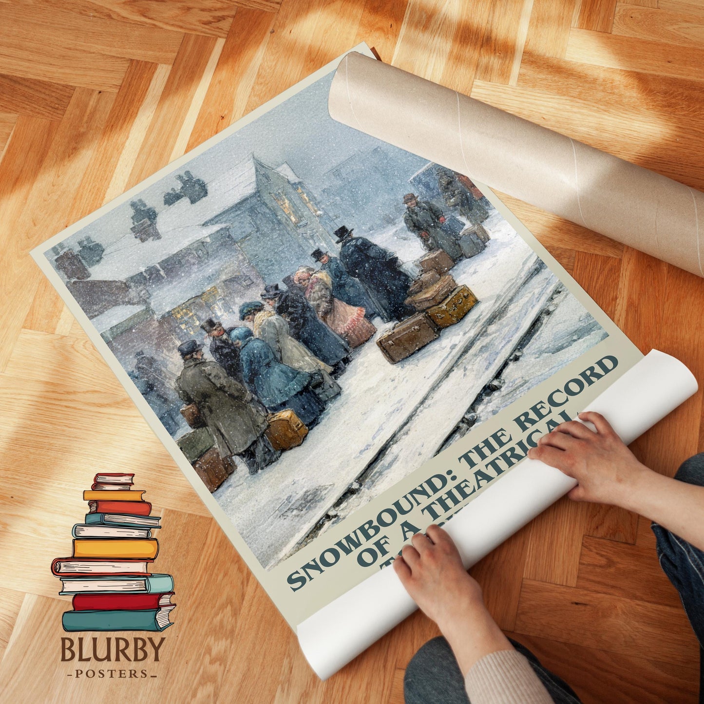 Snowbound: The Record of a Theatrical Touring Party by Bram Stoker | Book Poster | Literary Art Gift For Book Lover | Novel Wall Art