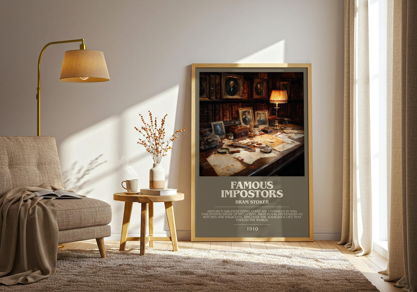 Famous Impostors by Bram Stoker | Book Poster | Literary Art Gift For Book Lover | Novel Inspired Wall Art | Free Delivery