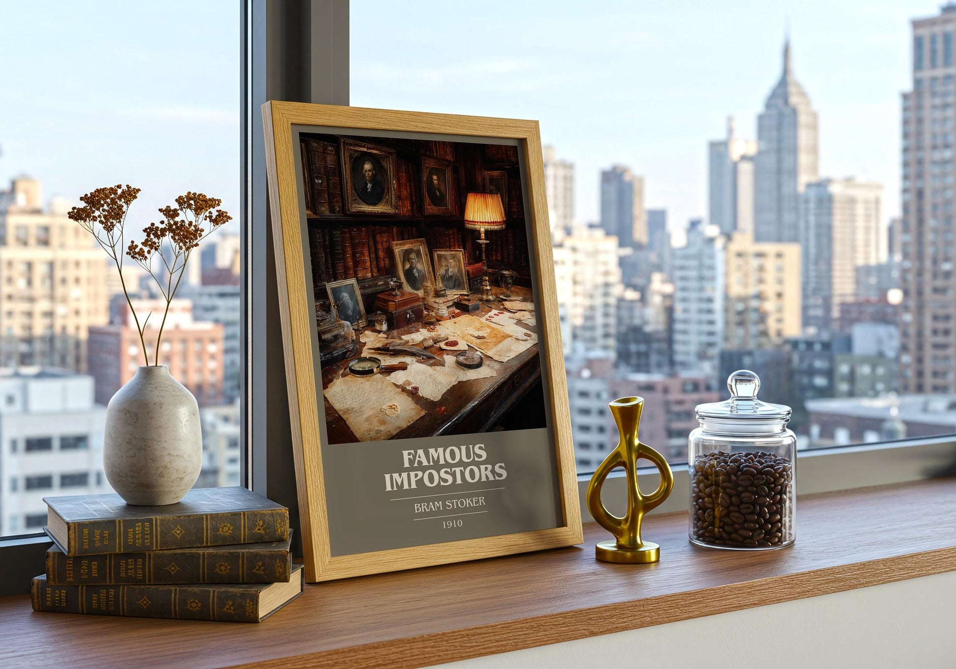 Famous Impostors book cover book poster framed on wall – gothic wall art