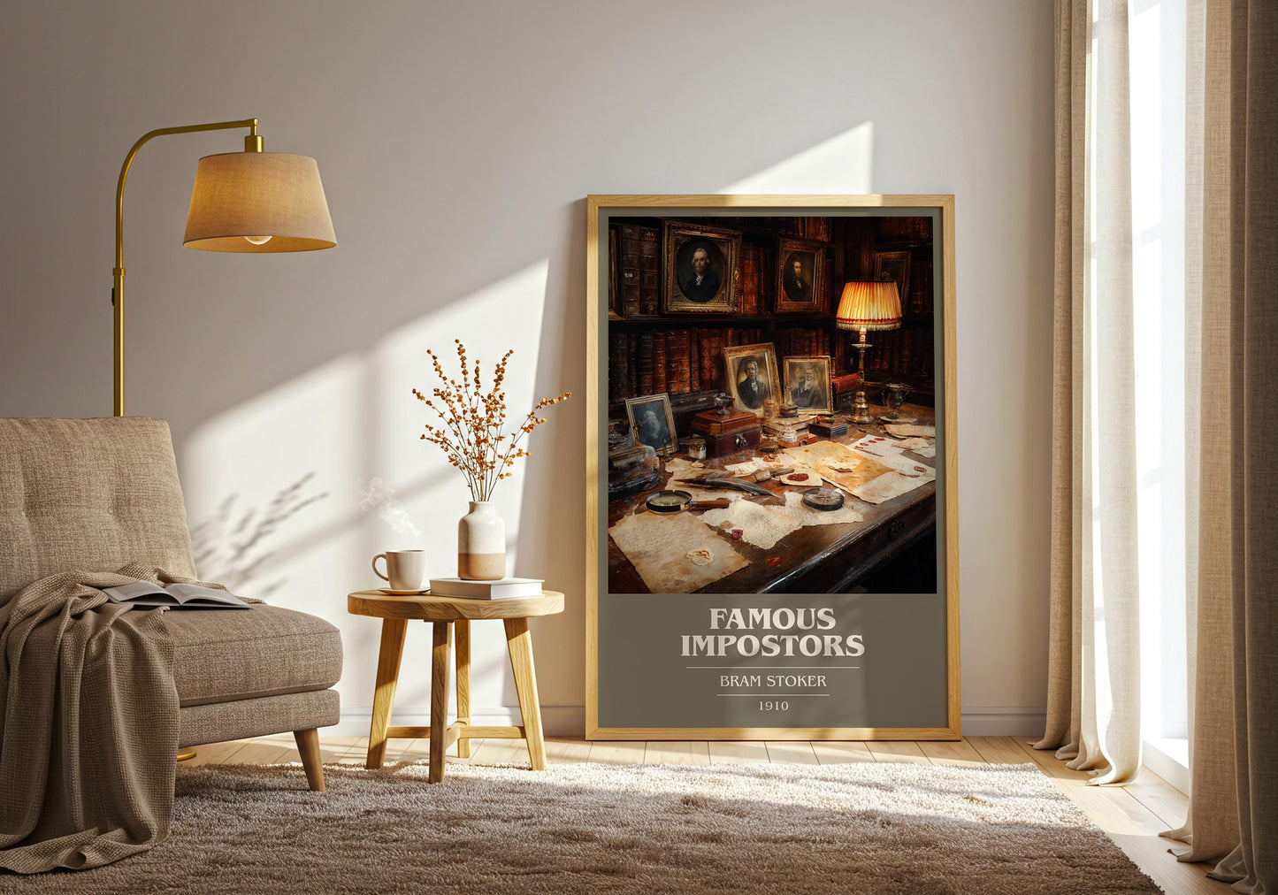 Famous Impostors by Bram Stoker | Book Poster | Literary Art Gift For Book Lover | Novel Inspired Wall Art | Free Delivery