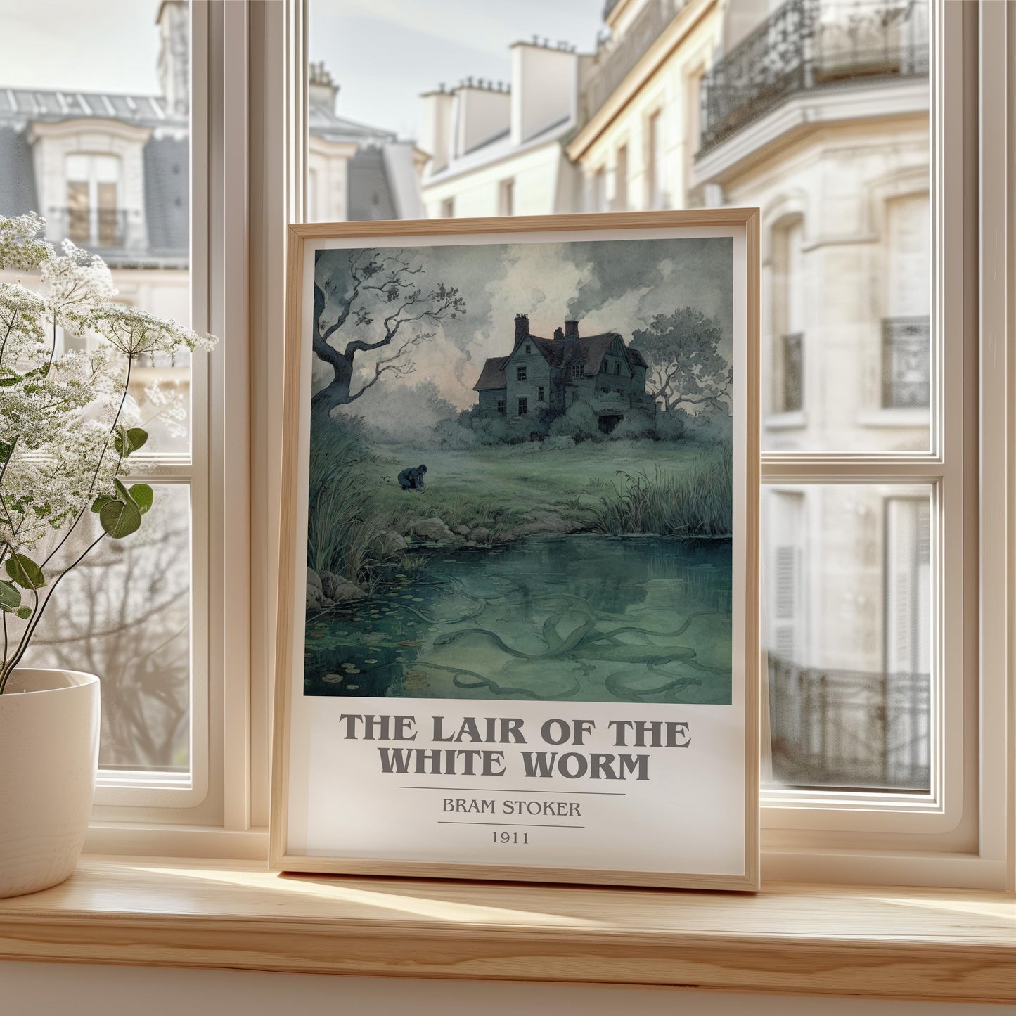 The Lair of the White Worm by Bram Stoker | Book Poster | Literary Art Gift For Book Lover | Novel Inspired Wall Art | Free Delivery